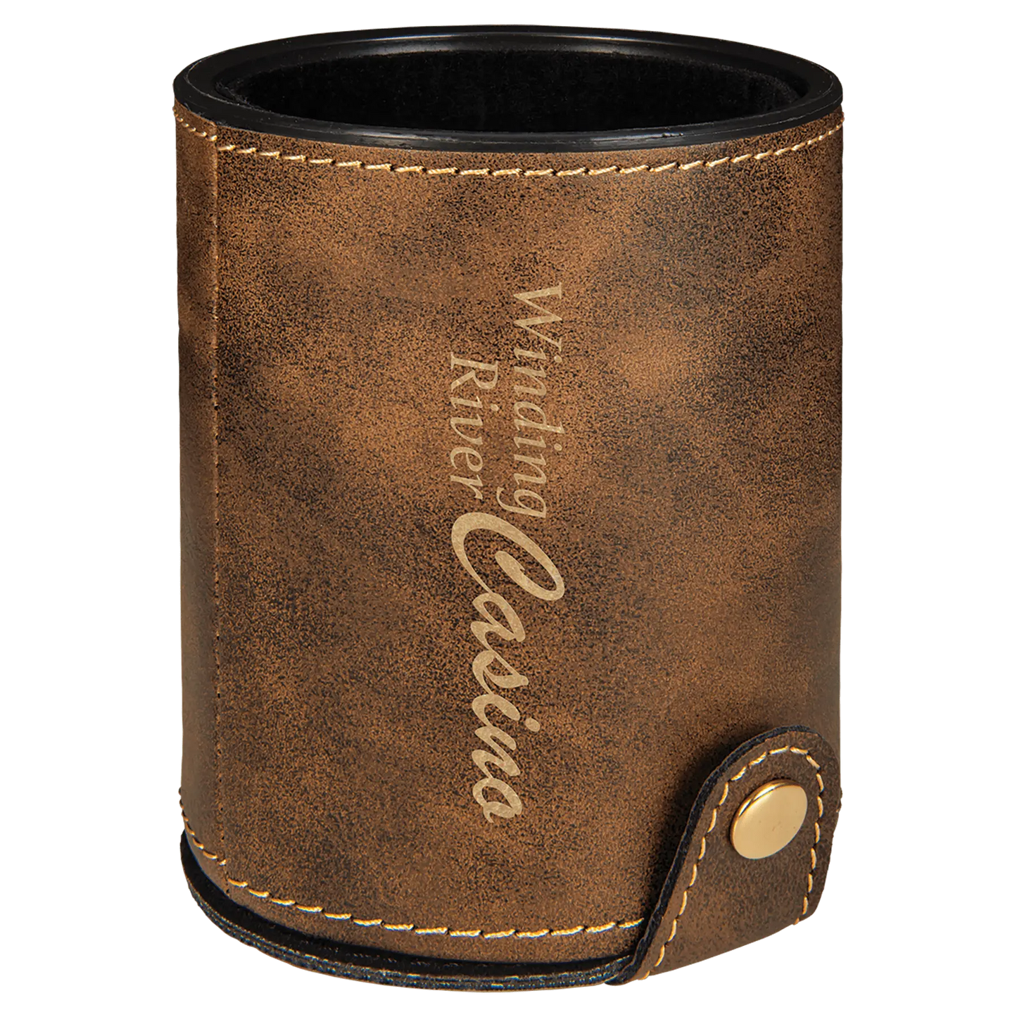 Leatherette Dice Cup with 5 Dice - Custom JDS