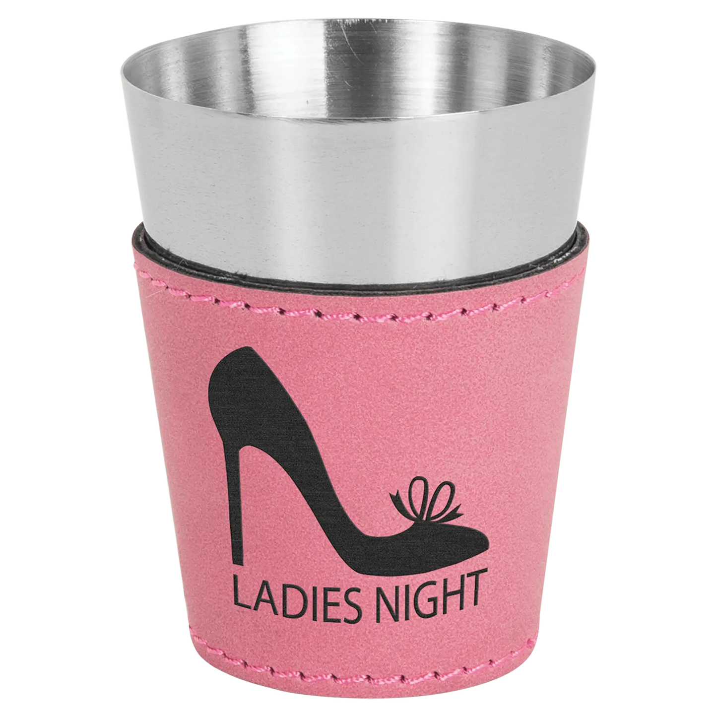 2 oz. Leatherette & Stainless-Steel Shot Glass - Custom JDS
