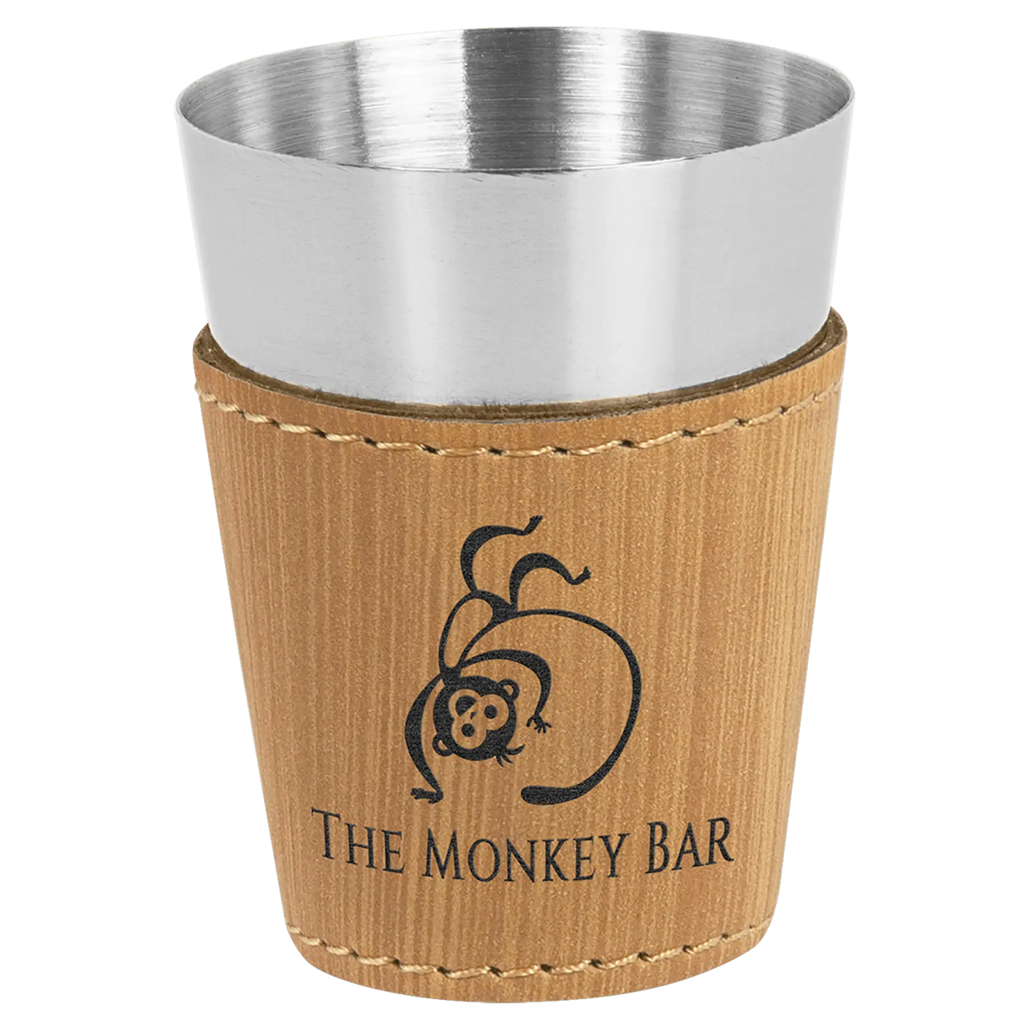 2 oz. Leatherette & Stainless-Steel Shot Glass - Custom JDS