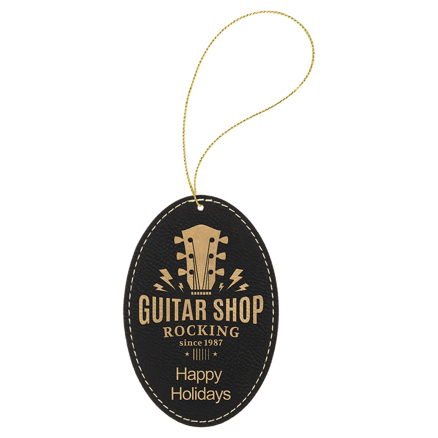 Leatherette Ornament with String - Custom JDS