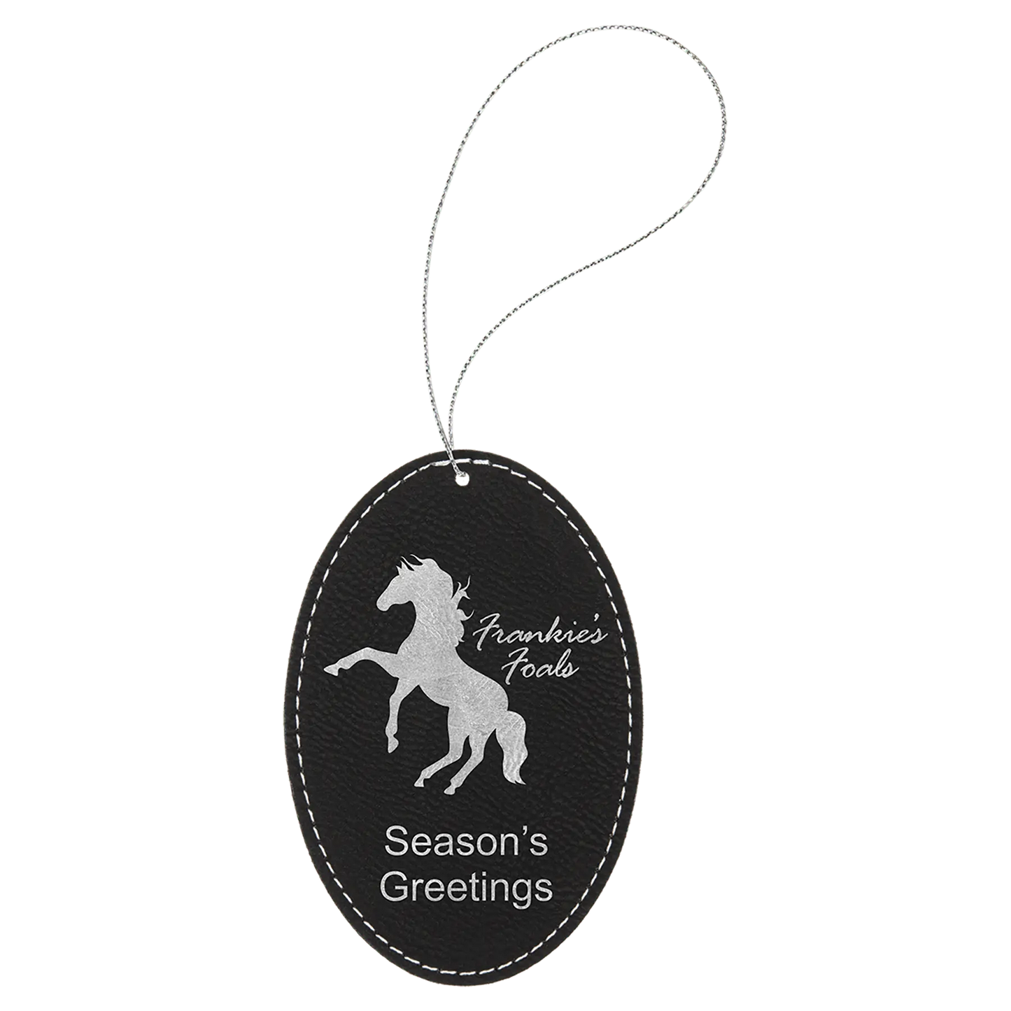 Leatherette Ornament with String - Custom JDS