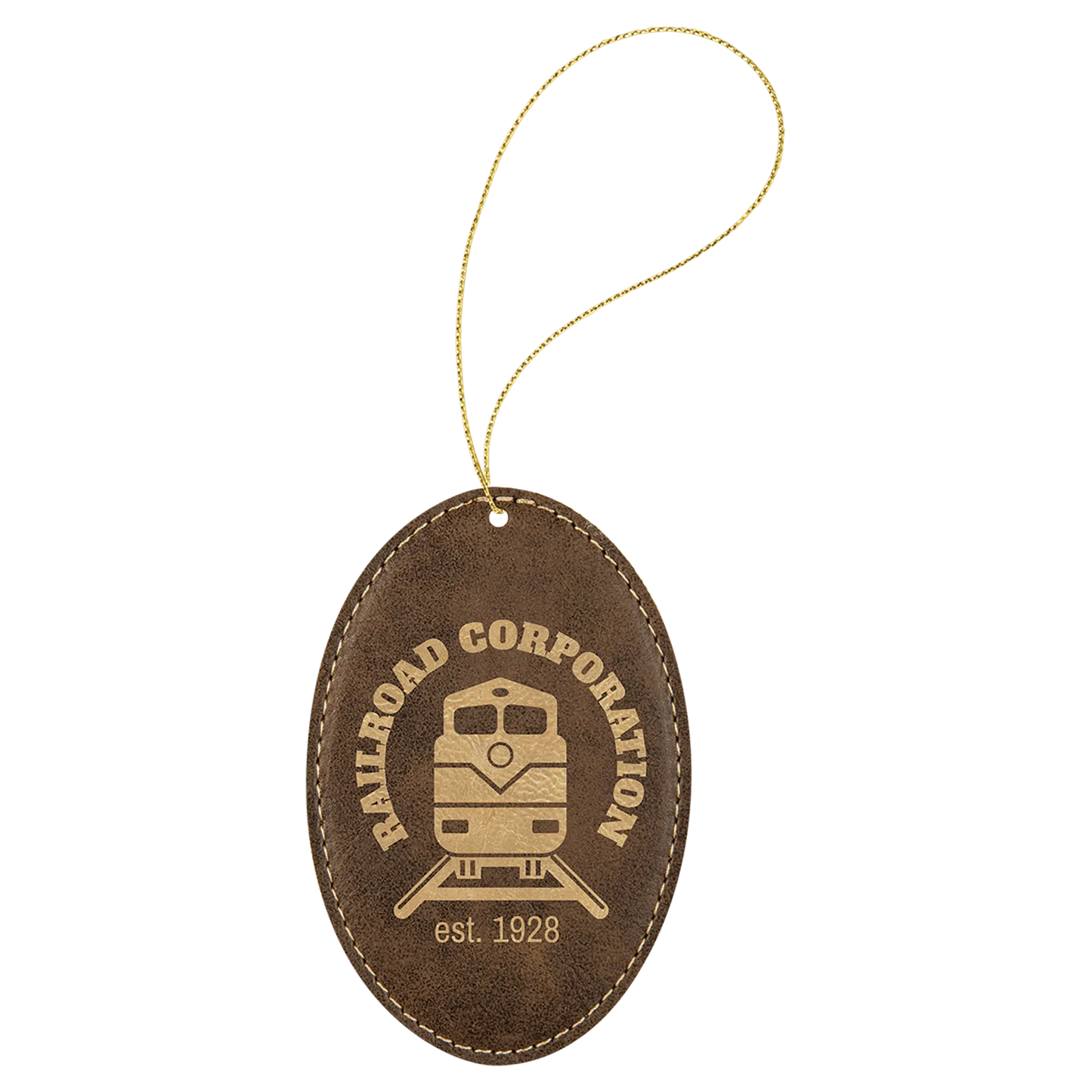 Leatherette Ornament with String - Custom JDS