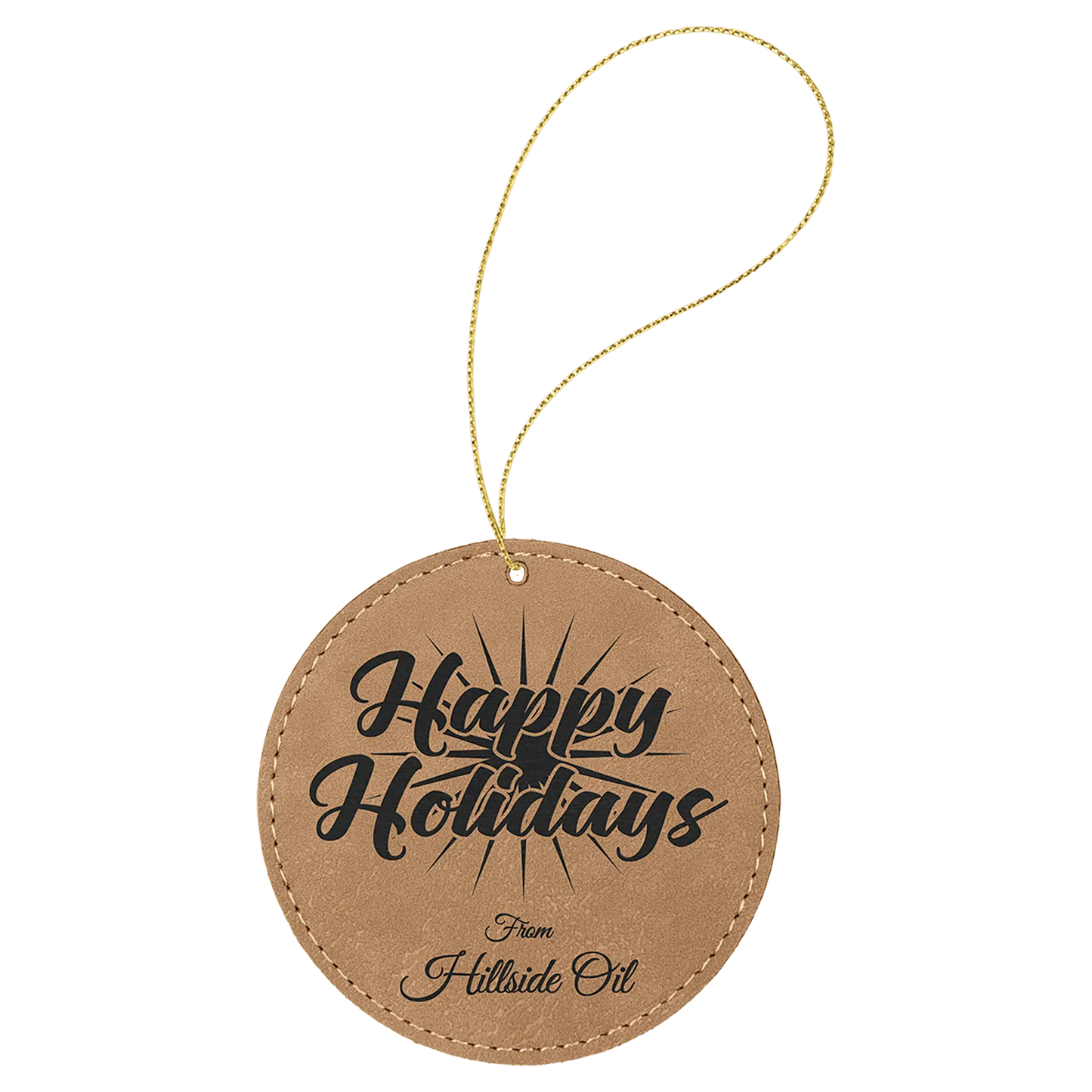 Leatherette Ornament with String - Custom JDS