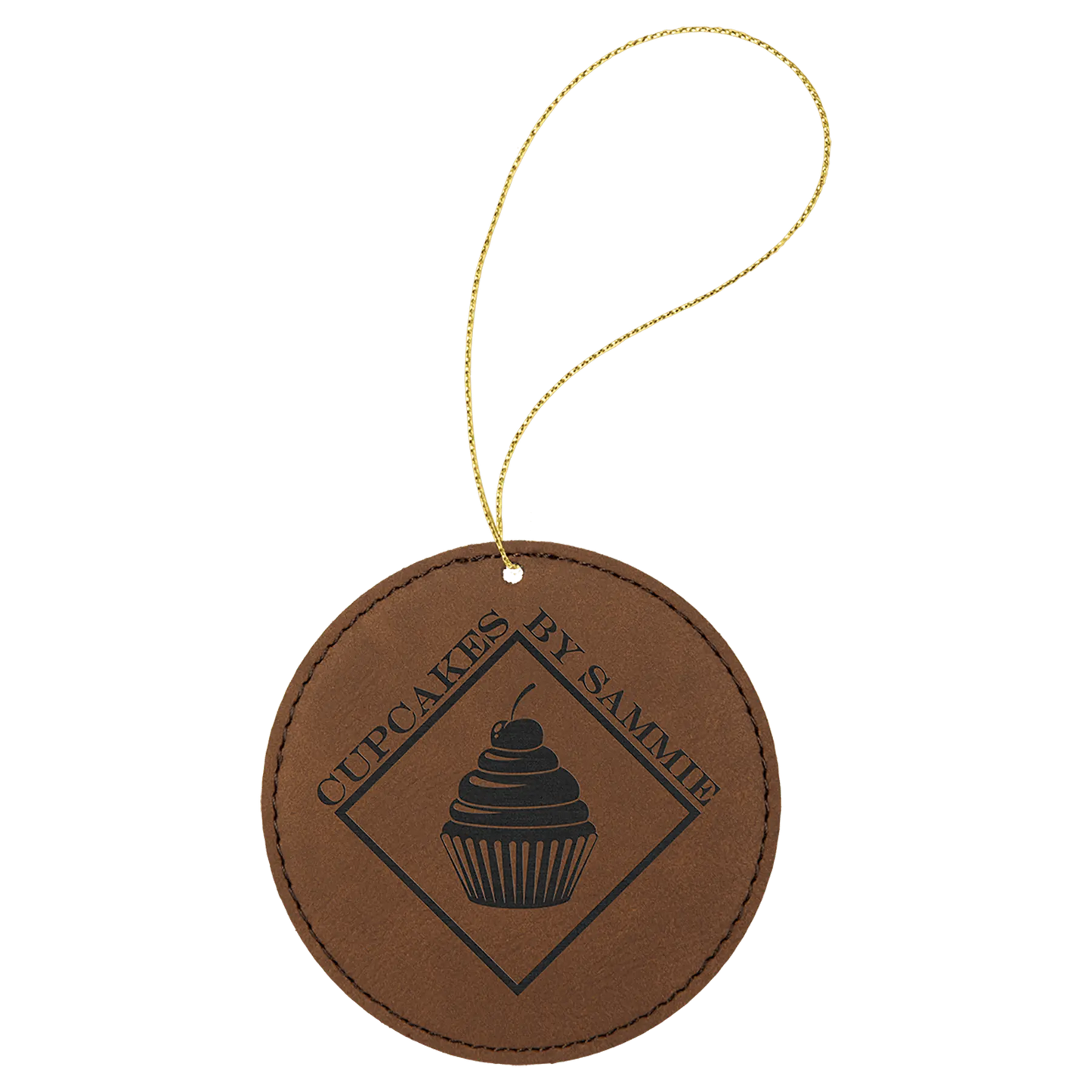 Leatherette Ornament with String - Custom JDS