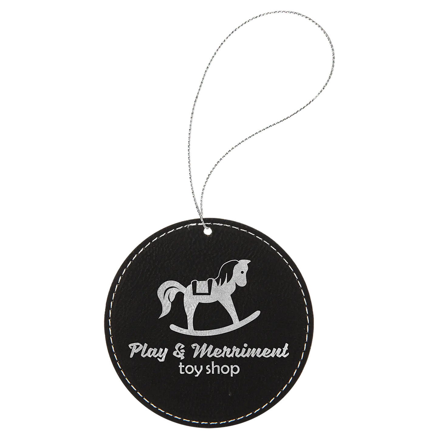 Leatherette Ornament with String - Custom JDS