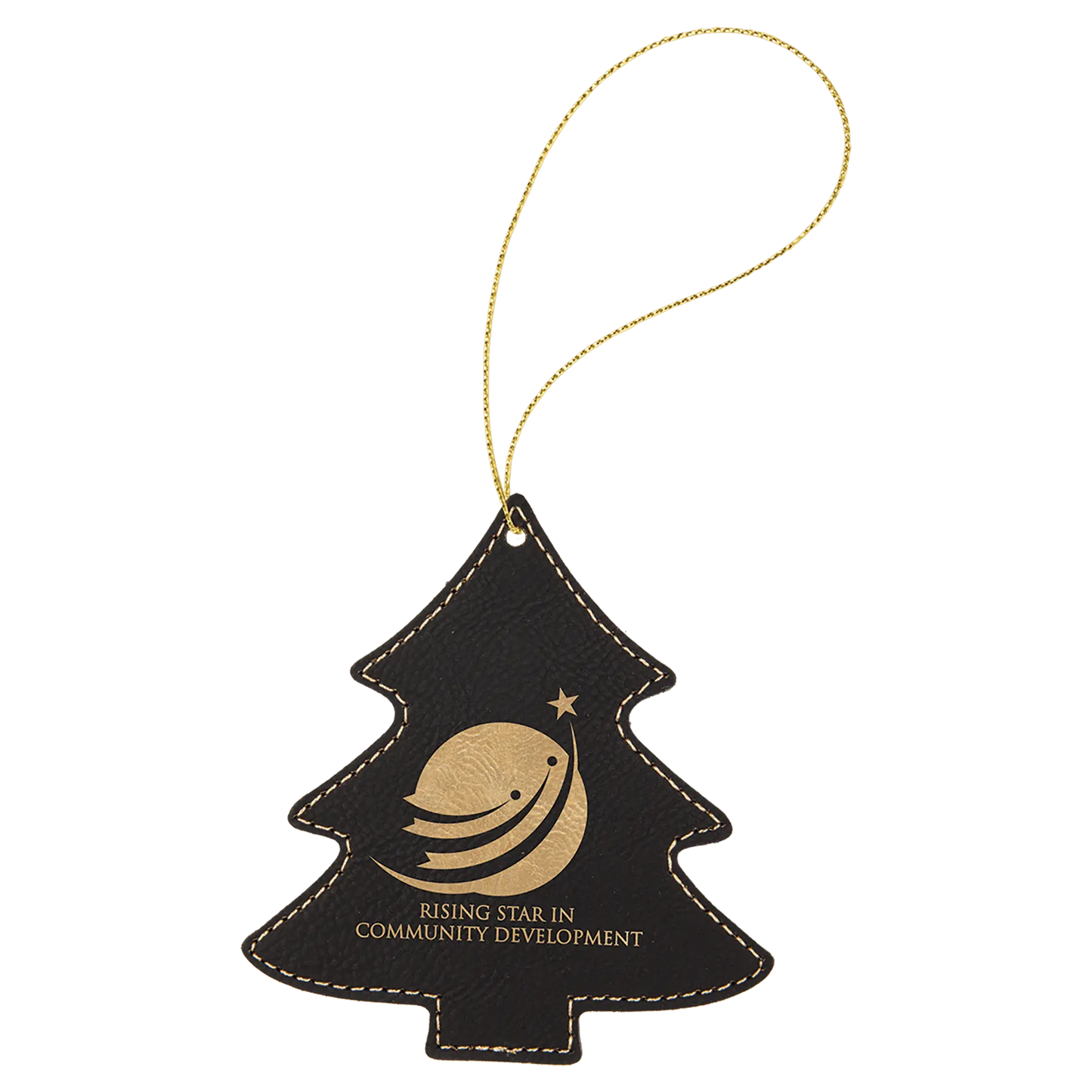 Leatherette Ornament with String - Custom JDS