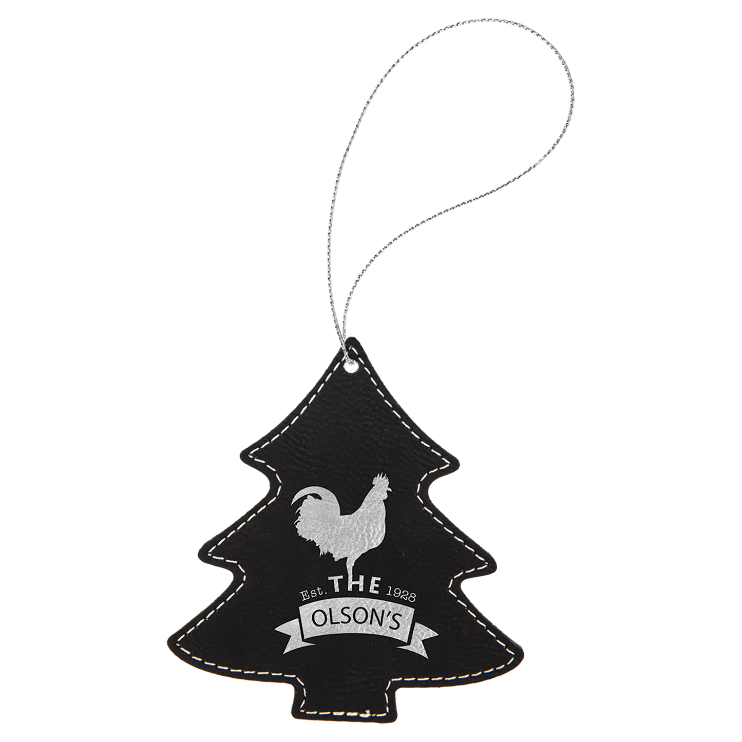 Leatherette Ornament with String - Custom JDS
