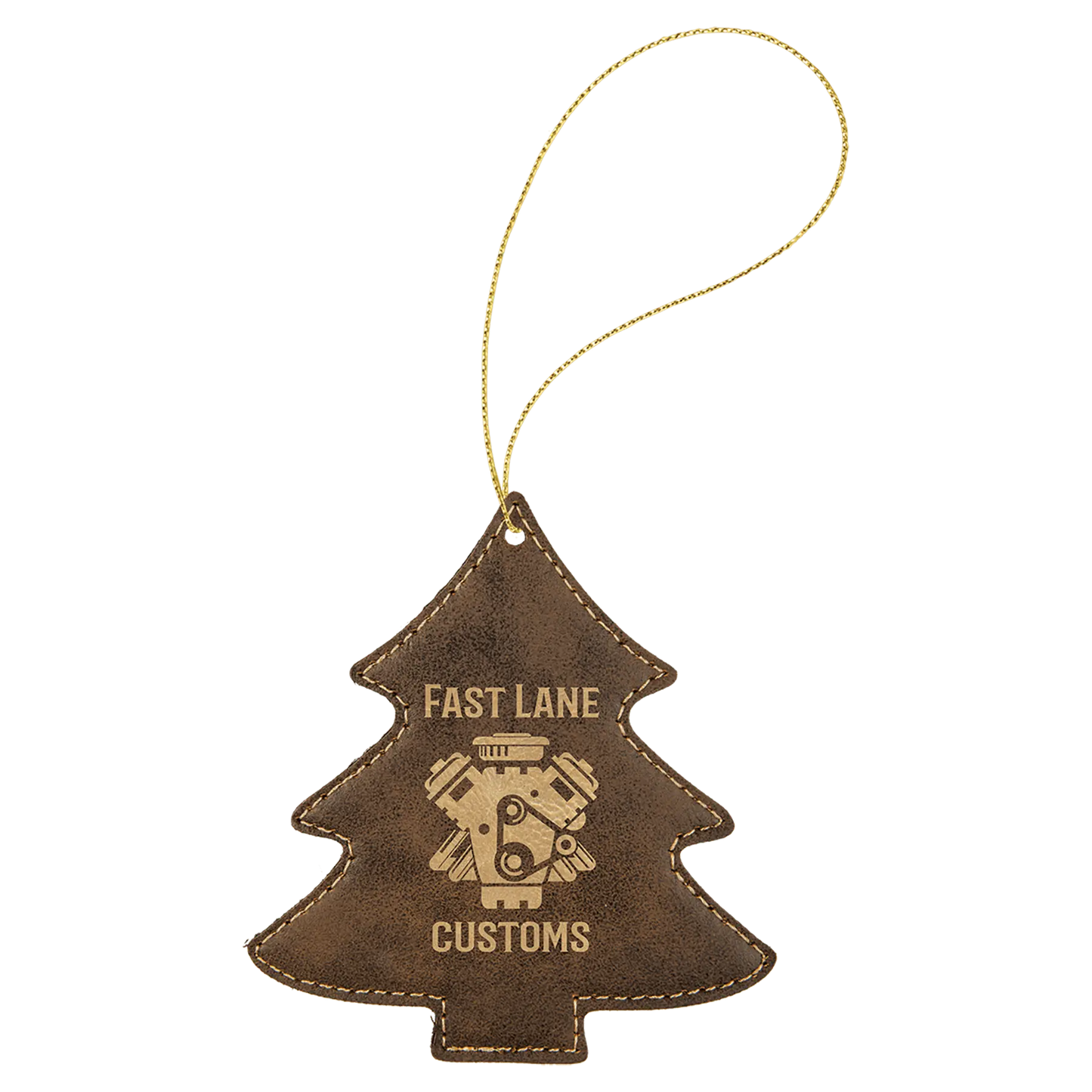 Leatherette Ornament with String - Custom JDS