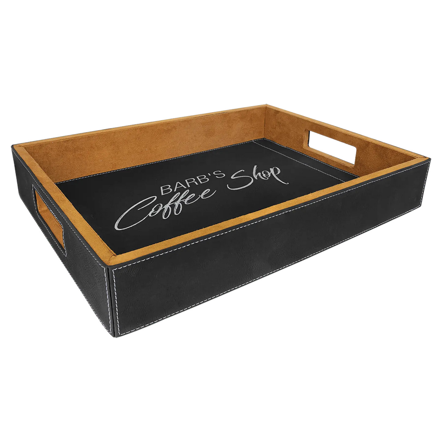 Leatherette Serving Tray - Custom JDS