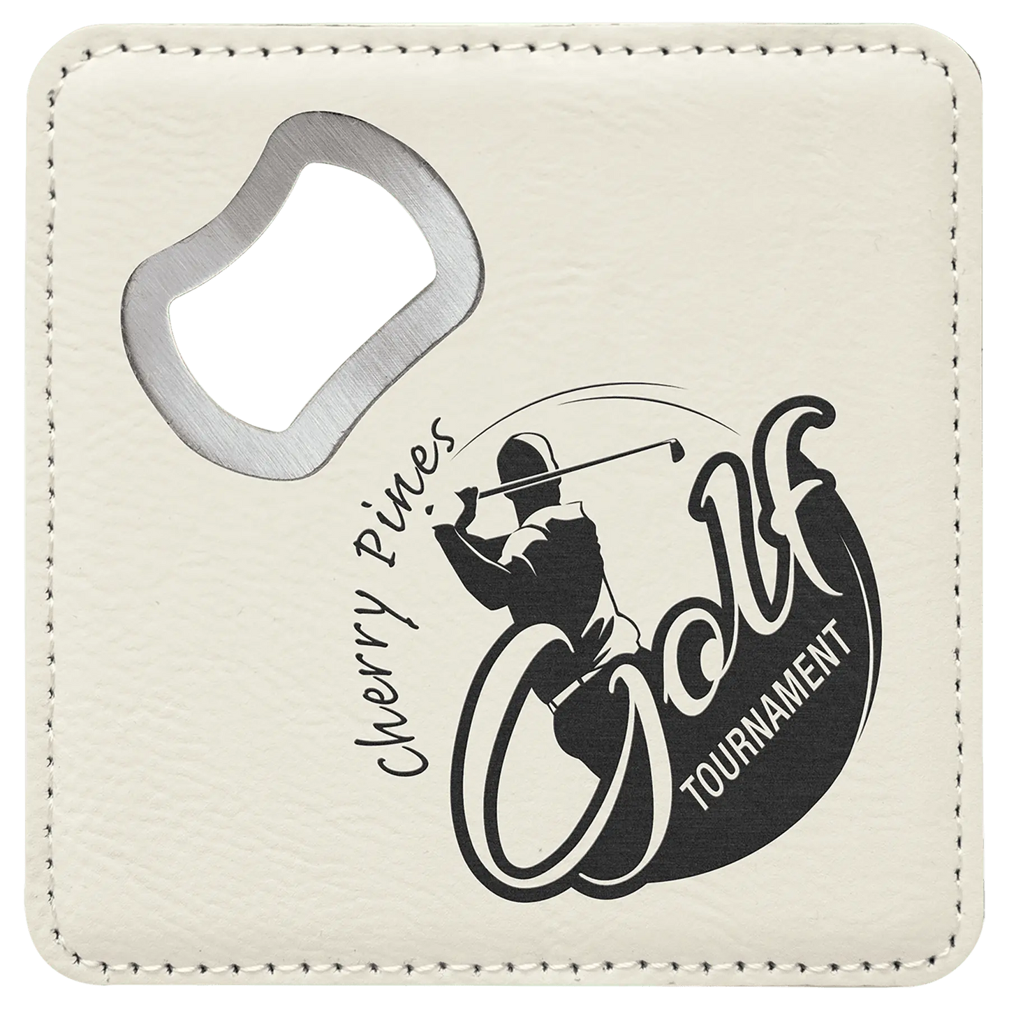 4" Square Coaster with Built-in Bottle Opener JDS