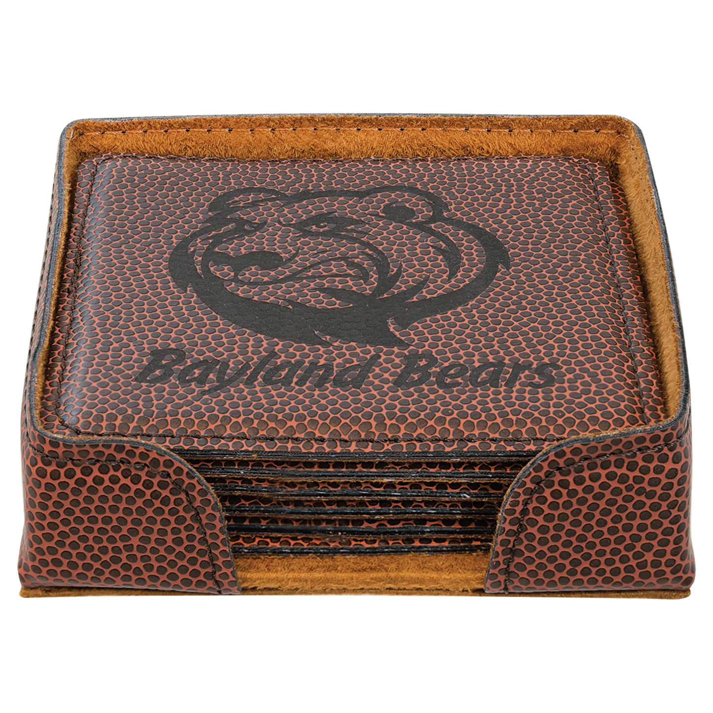 Leatherette 6-Coaster Set - 4" - Square or Round JDS