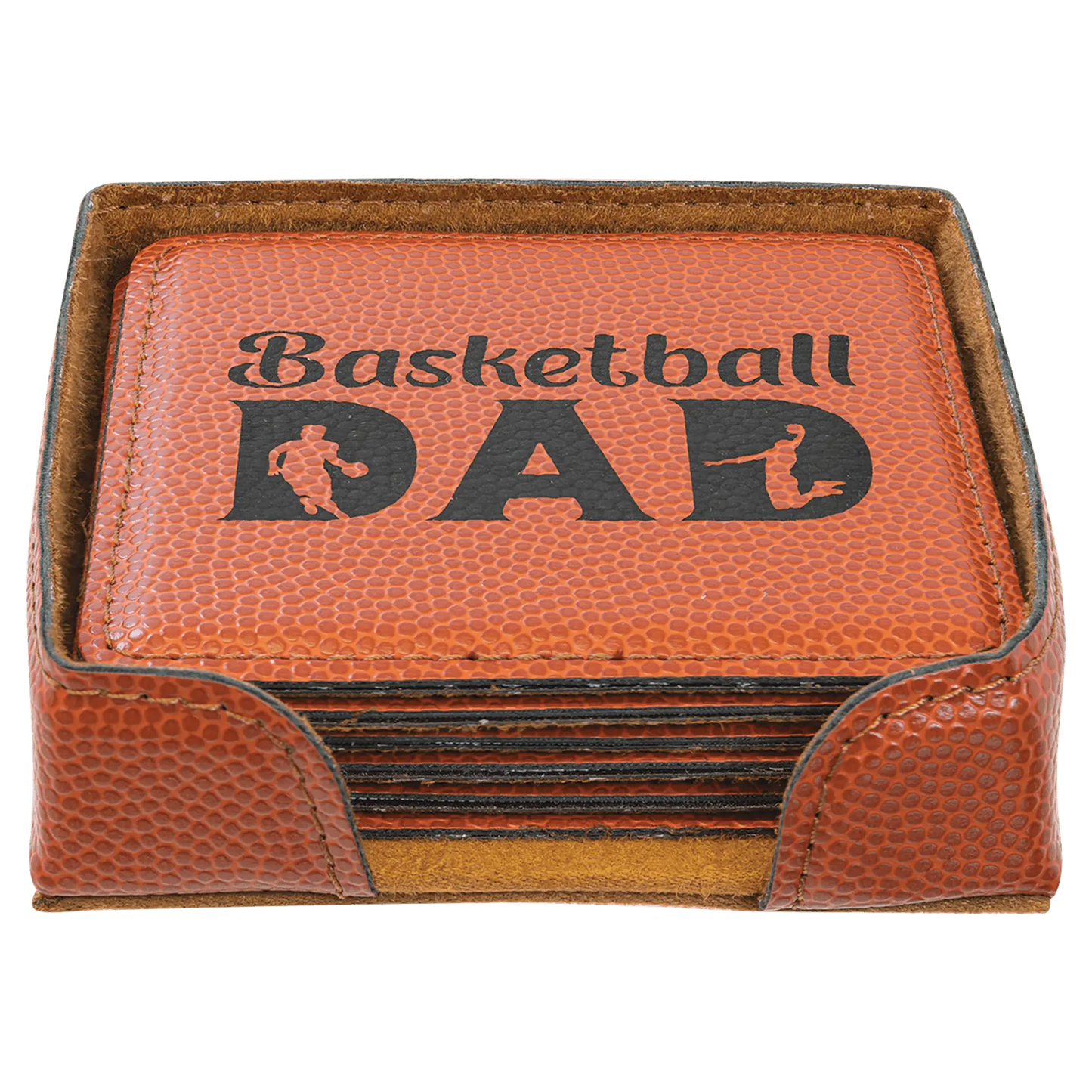 Leatherette 6-Coaster Set - 4" - Square or Round JDS