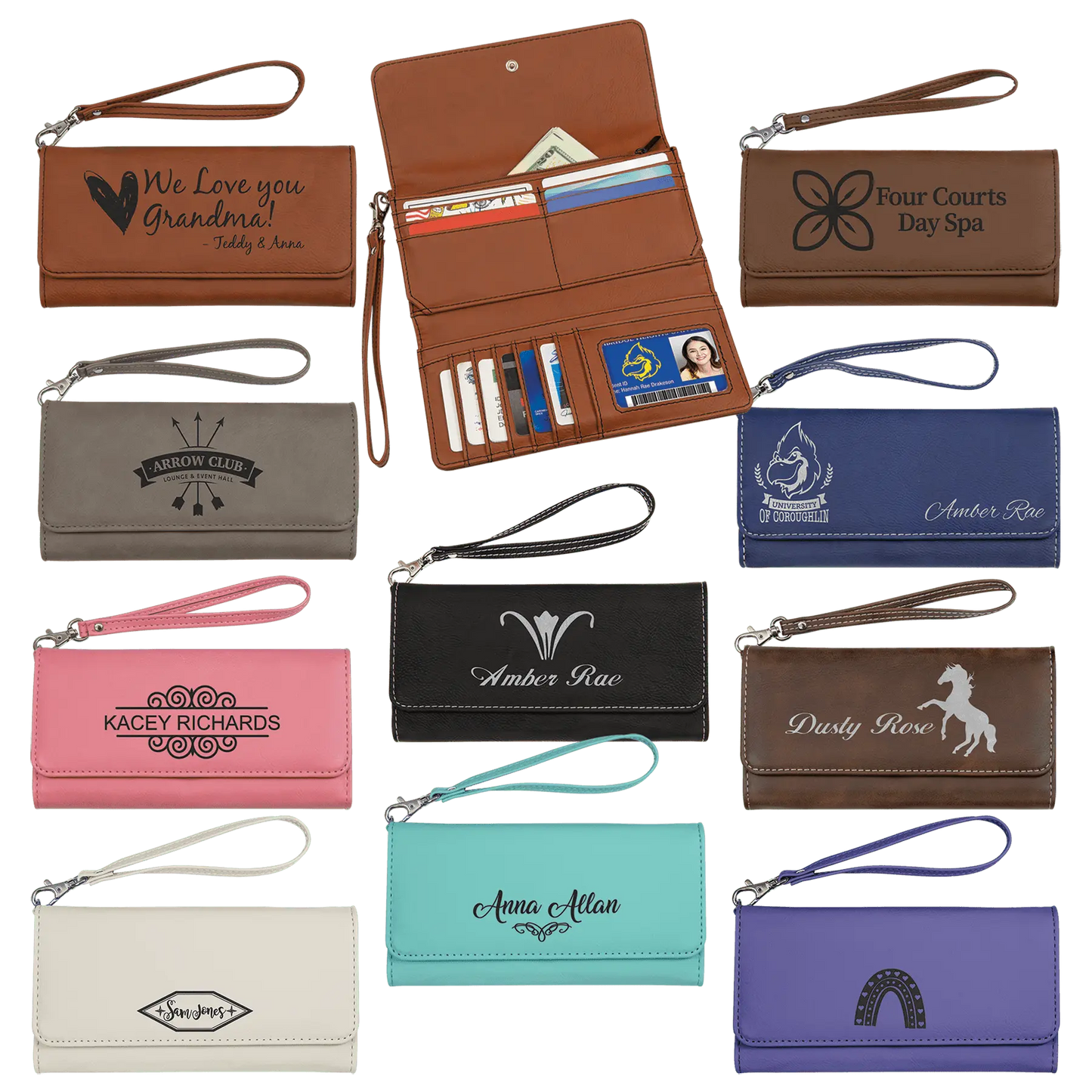 Wallet with Strap - Custom Leatherette JDS