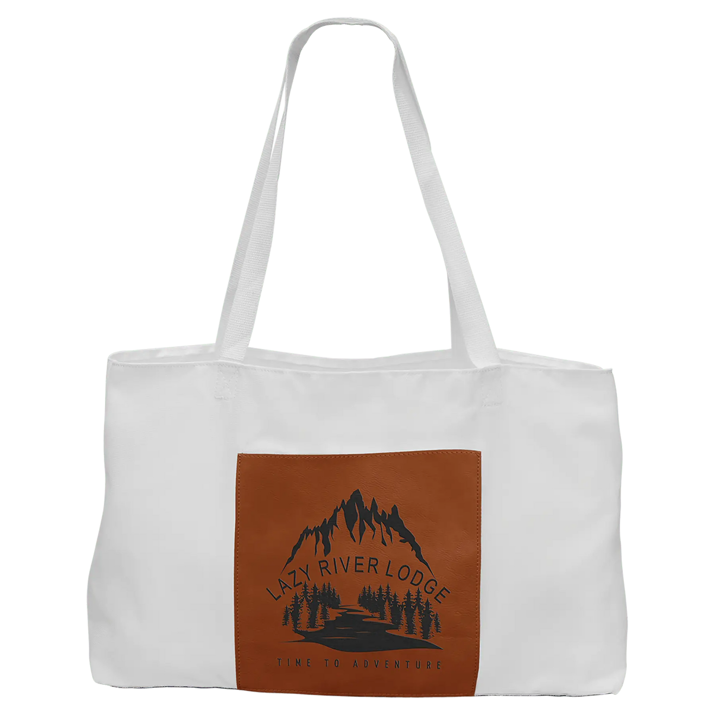 White Handbag with 5"-inch Customizable Leatherette Gusset JDS