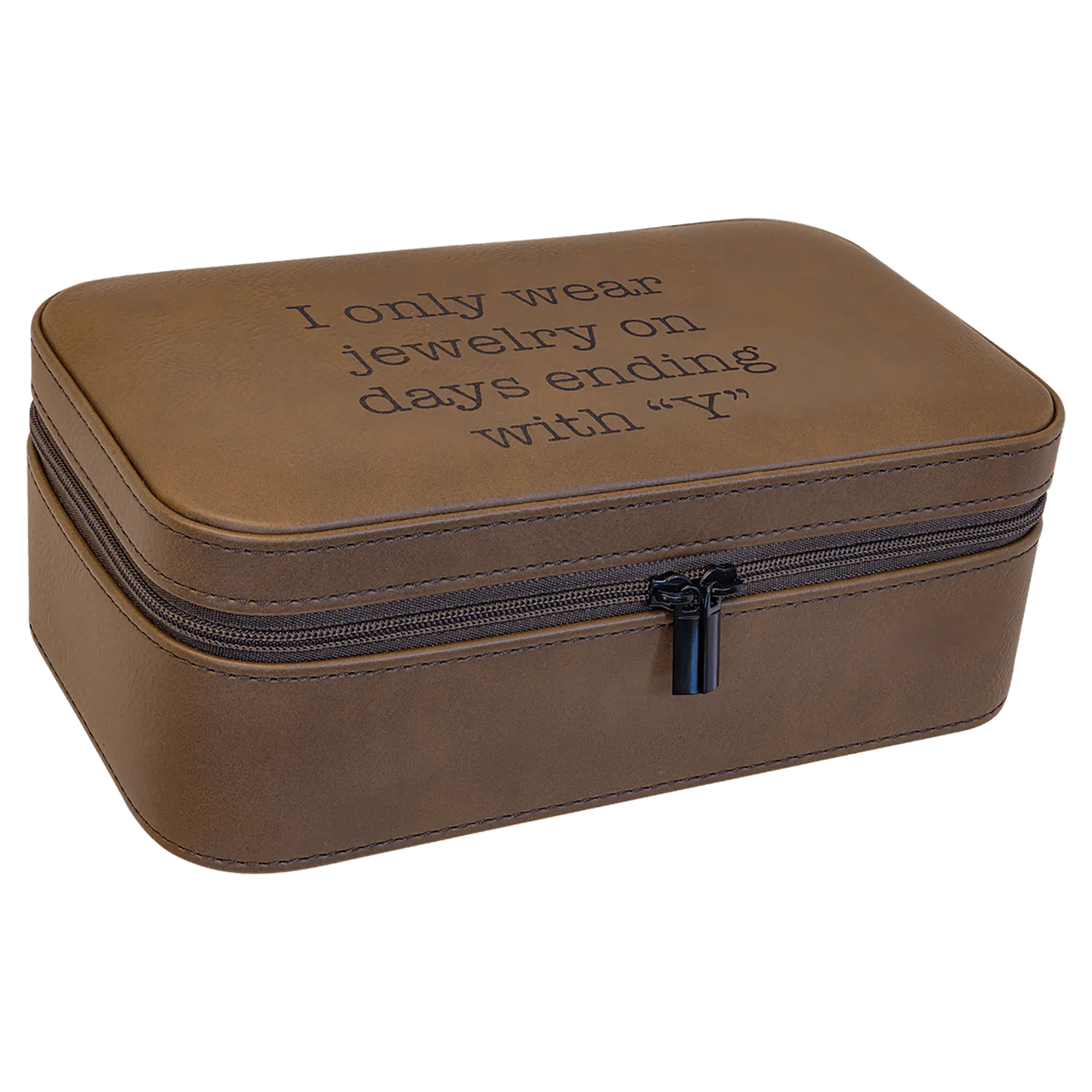 Leatherette Jewelry Box - 7 1/2" X 4 1/2" - Custom JDS