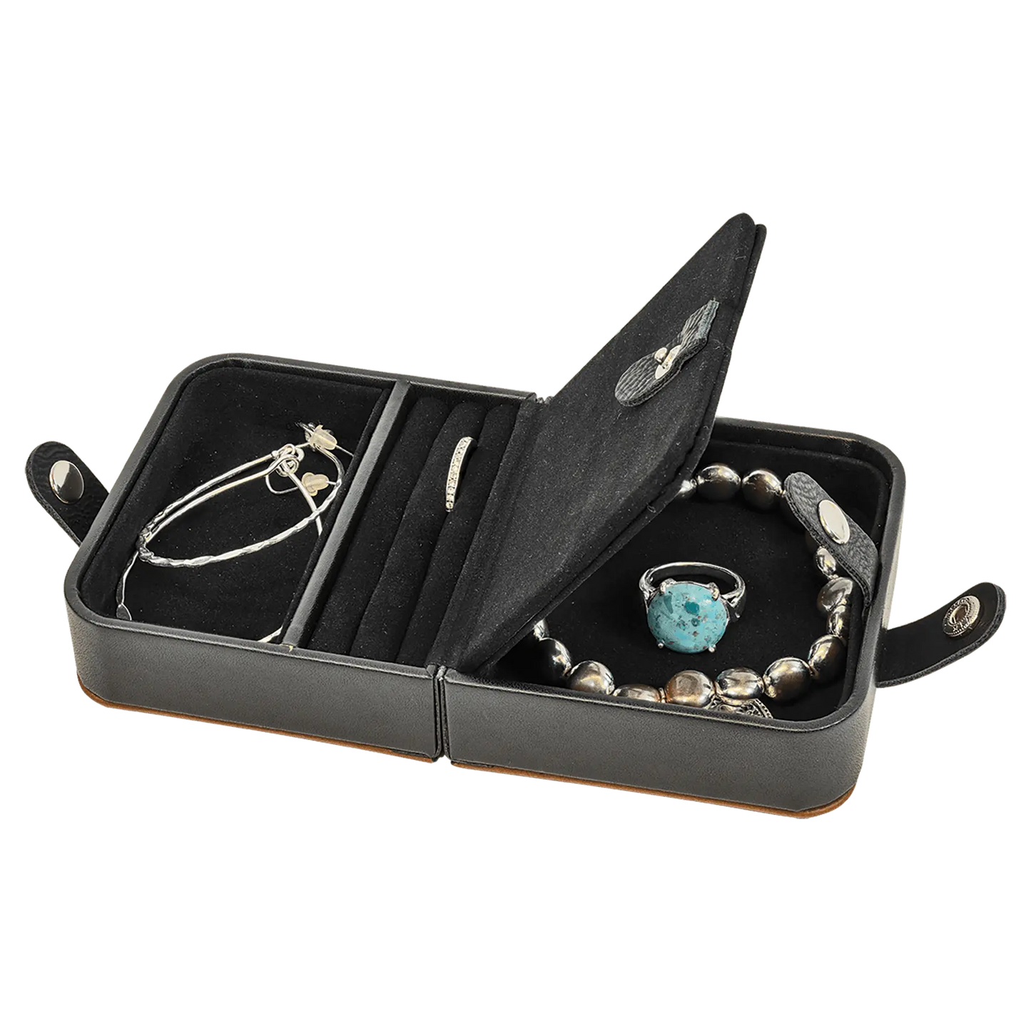 Leatherette Jewelry Box - 7 1/2" X 4 1/2" - Custom JDS