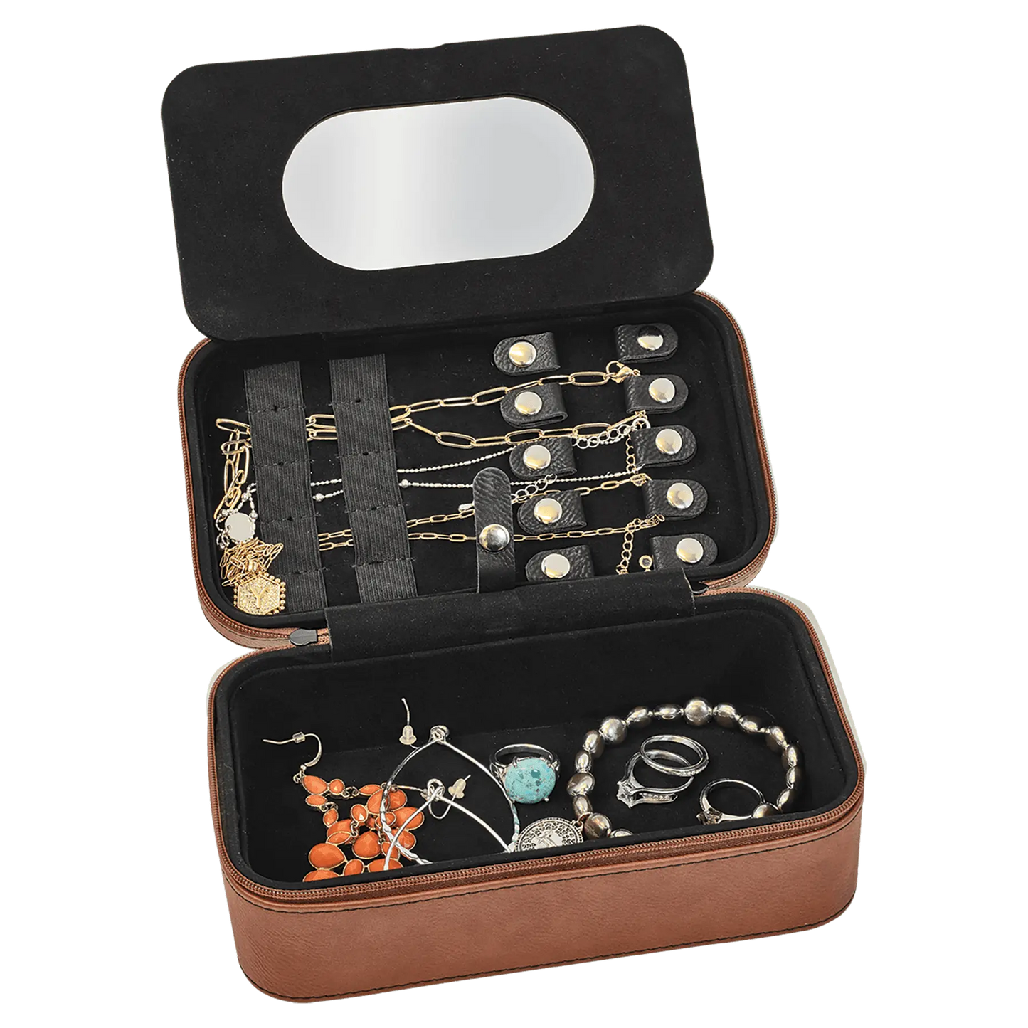 Leatherette Jewelry Box - 7 1/2" X 4 1/2" - Custom JDS
