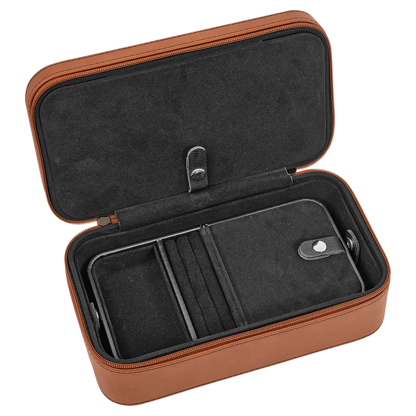Leatherette Jewelry Box - 7 1/2" X 4 1/2" - Custom JDS