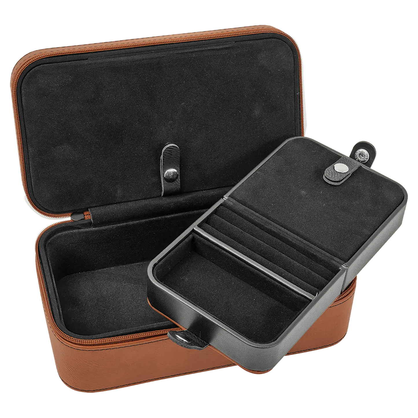 Leatherette Jewelry Box - 7 1/2" X 4 1/2" - Custom JDS