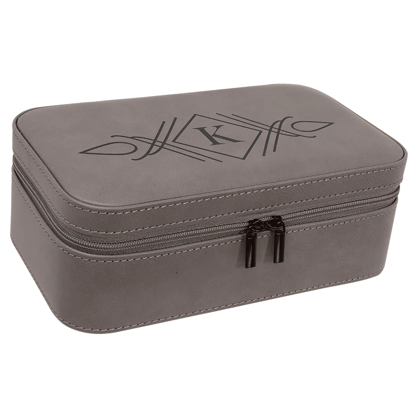 Leatherette Jewelry Box - 7 1/2" X 4 1/2" - Custom JDS