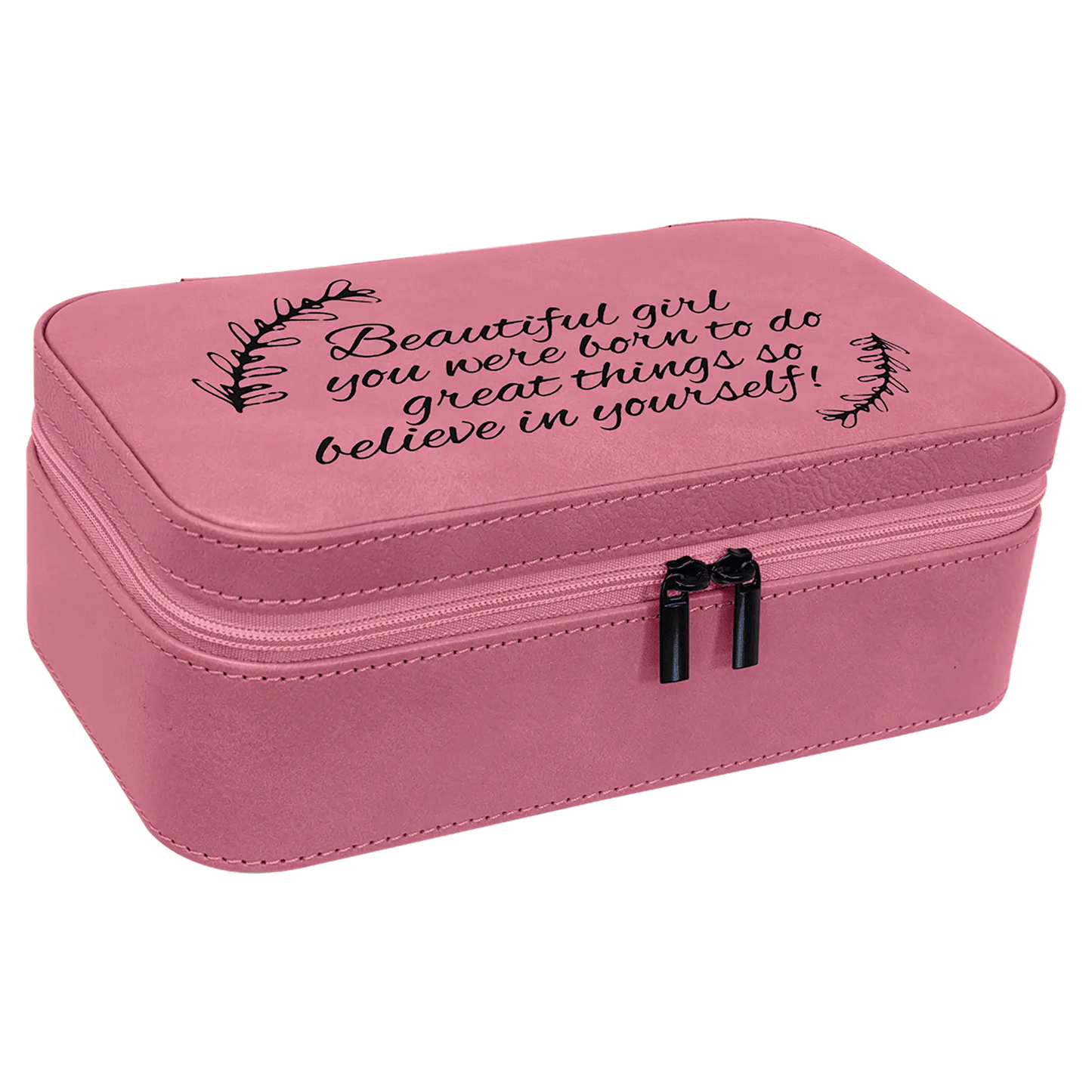 Leatherette Jewelry Box - 7 1/2" X 4 1/2" - Custom JDS