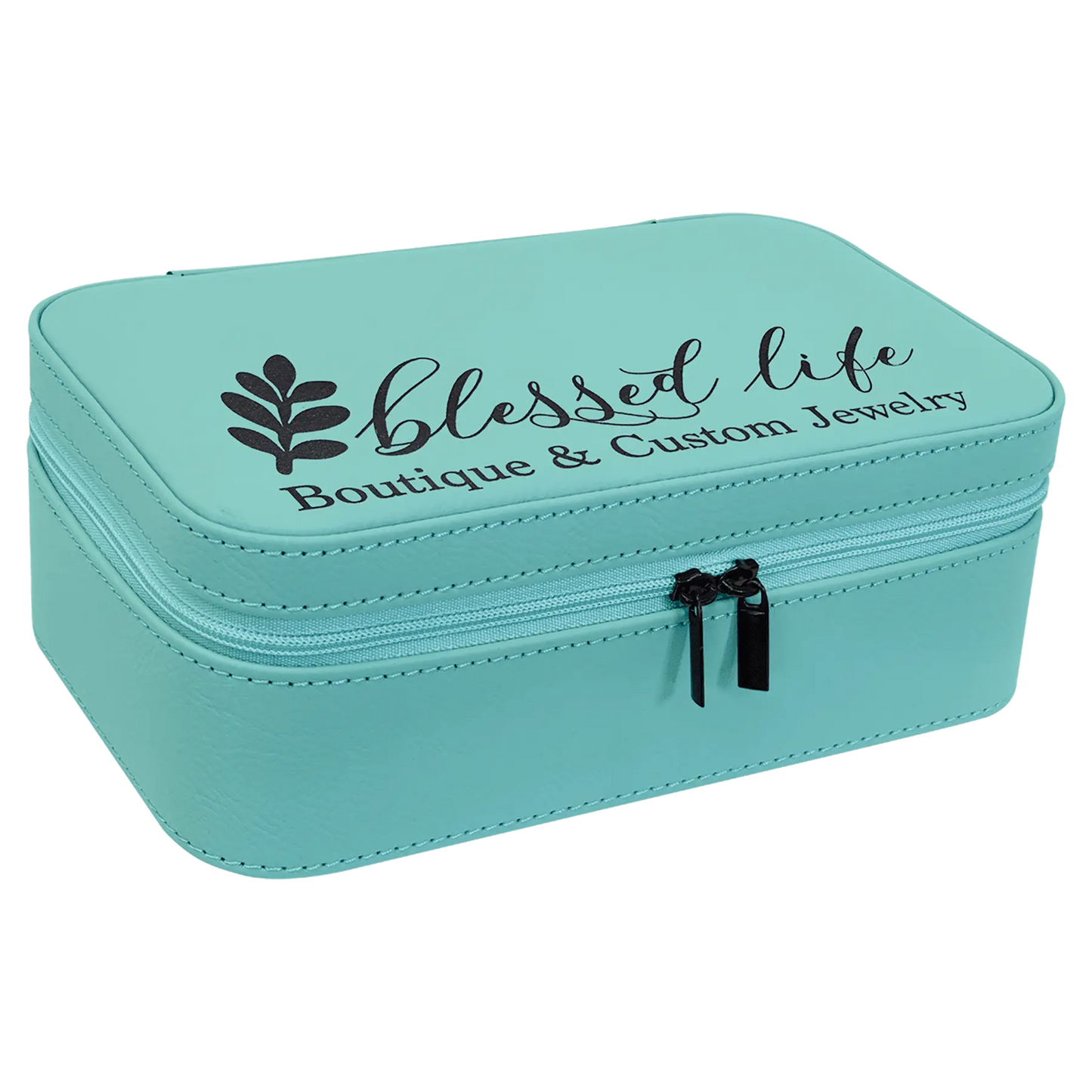 Leatherette Jewelry Box - 7 1/2" X 4 1/2" - Custom JDS