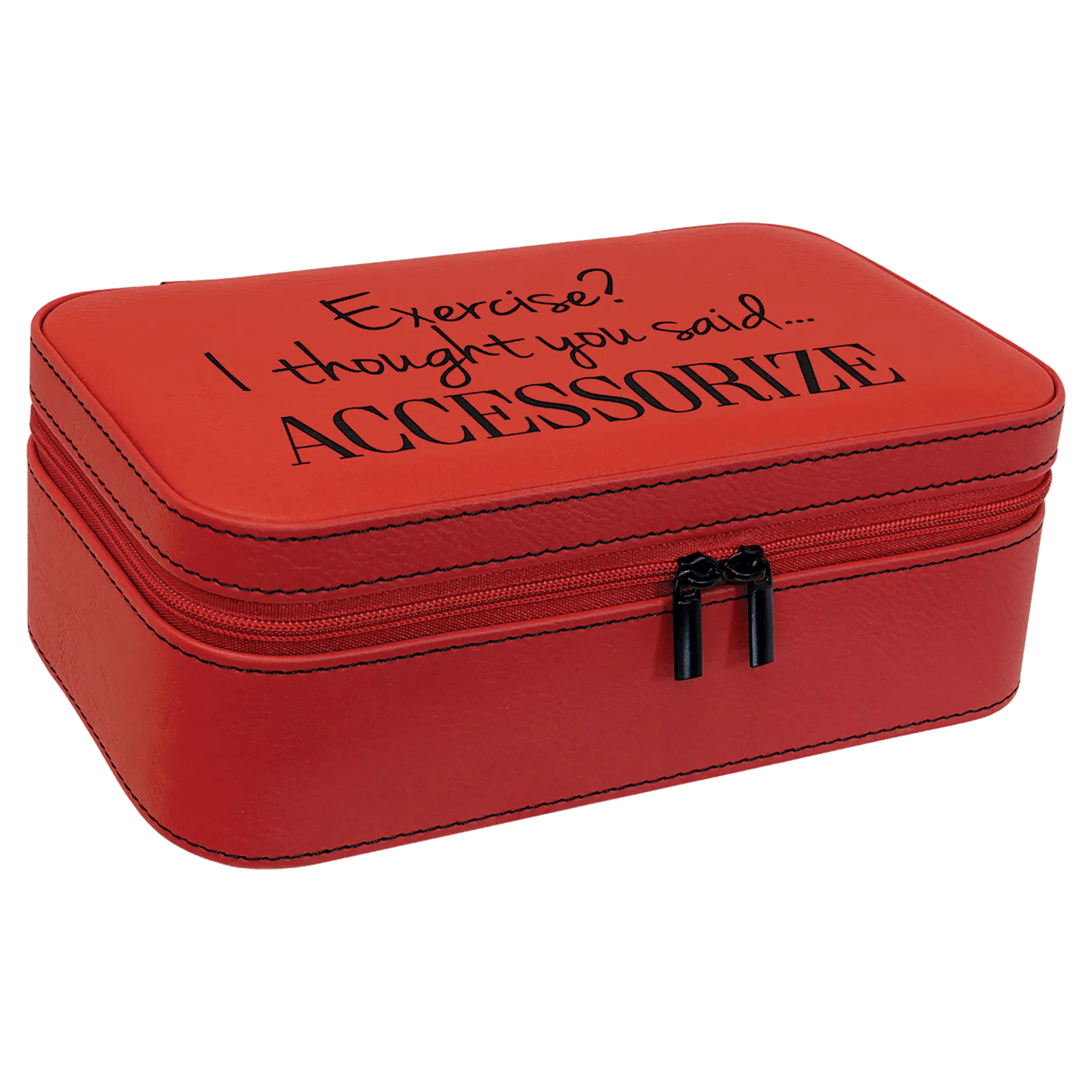 Leatherette Jewelry Box - 7 1/2" X 4 1/2" - Custom JDS
