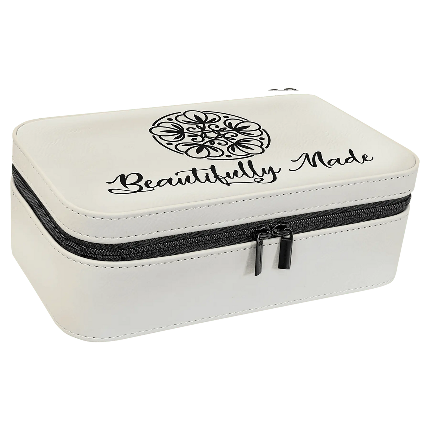 Leatherette Jewelry Box - 7 1/2" X 4 1/2" - Custom JDS