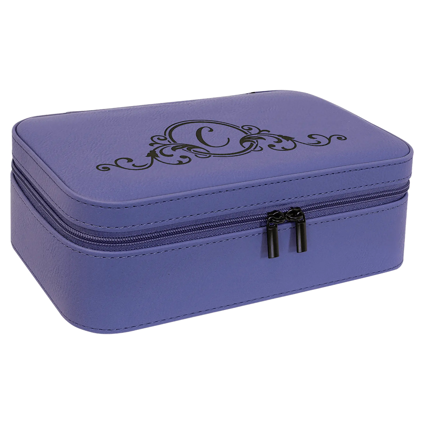 Leatherette Jewelry Box - 7 1/2" X 4 1/2" - Custom JDS