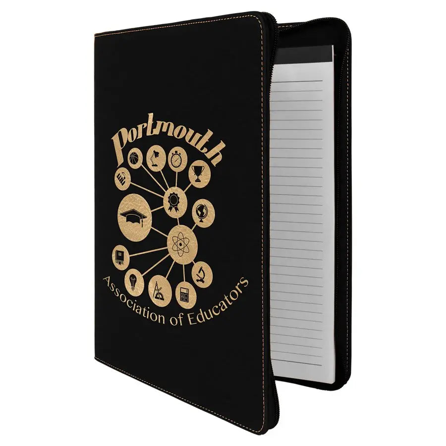 Leatherette Portfolio with Notepad - Custom JDS
