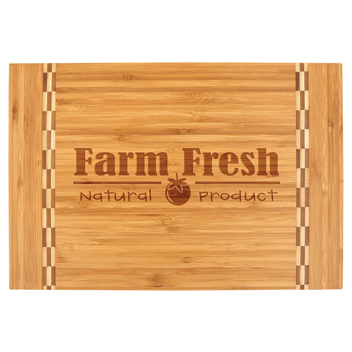 Bamboo Cutting Board with Butcher Block Inlay JDS