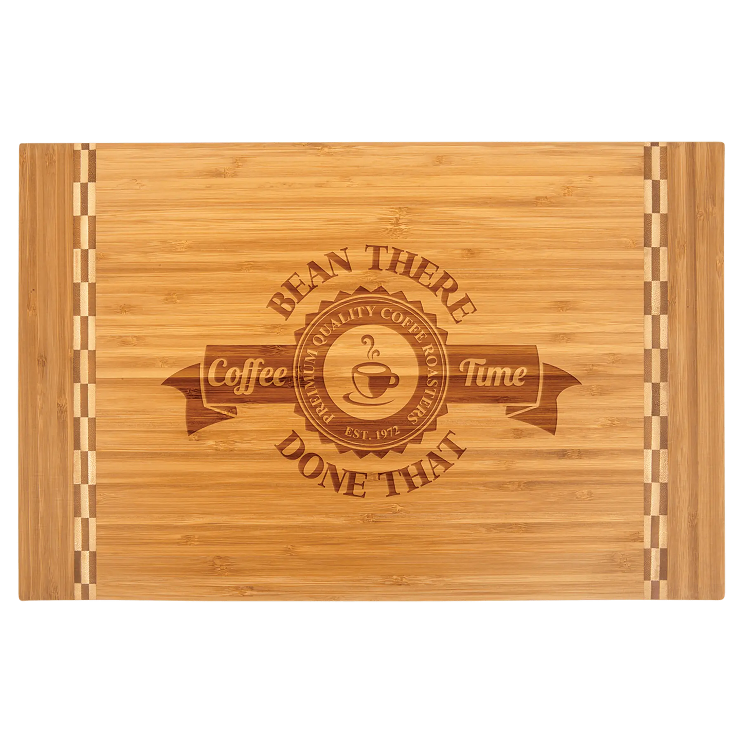 Bamboo Cutting Board with Butcher Block Inlay JDS