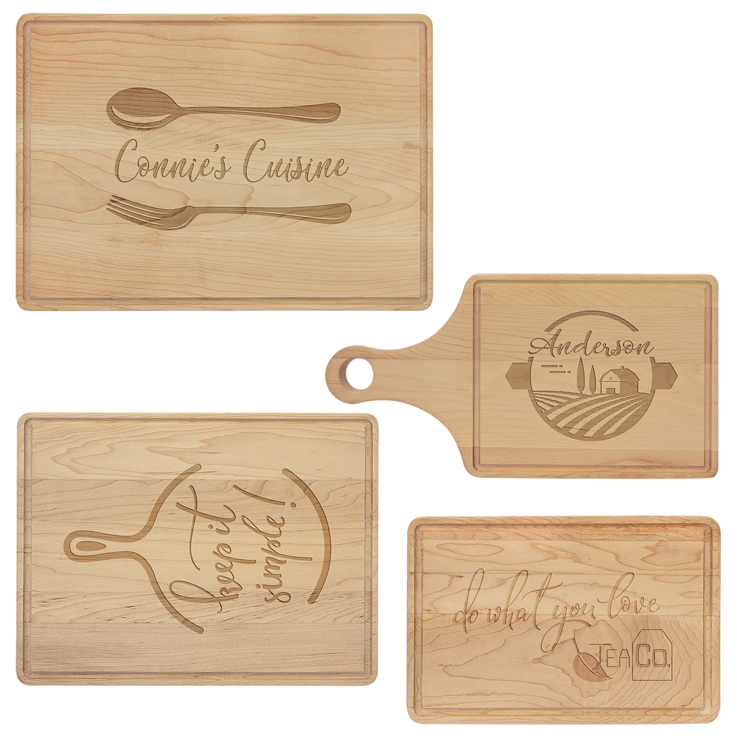 Maple Cutting Board with Drip Ring JDS