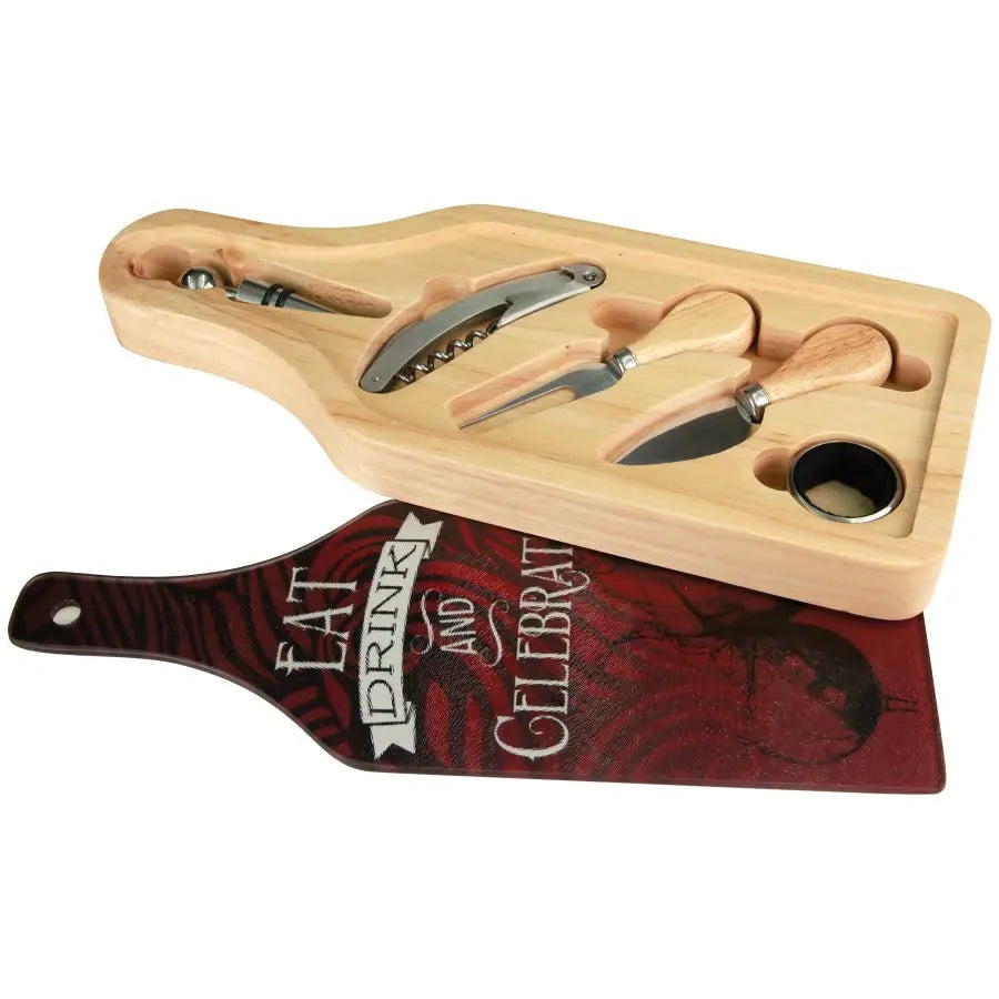 Wine and Cheese 6-Piece Set - 13 1/2" x 5 1/2" JDS