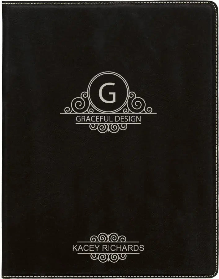 Leatherette Portfolio with Notepad - Custom JDS