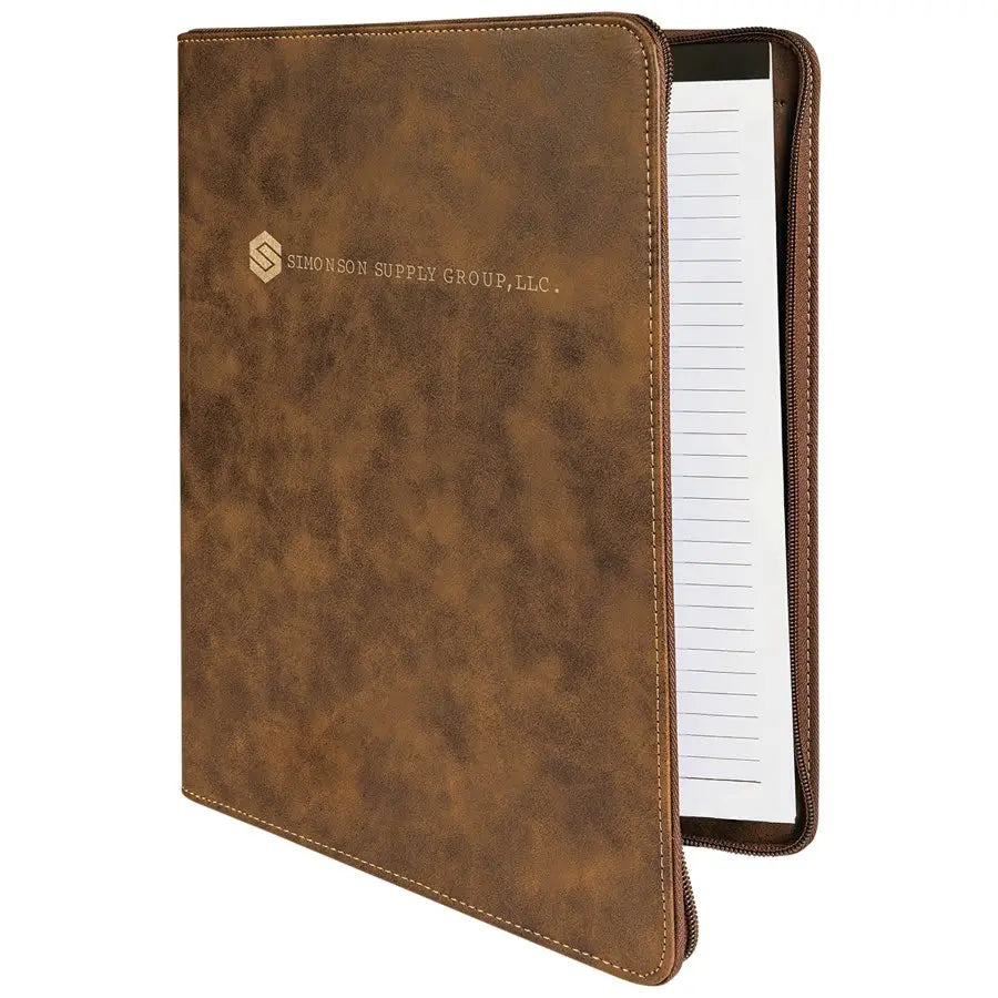 Leatherette Portfolio with Notepad - Custom JDS