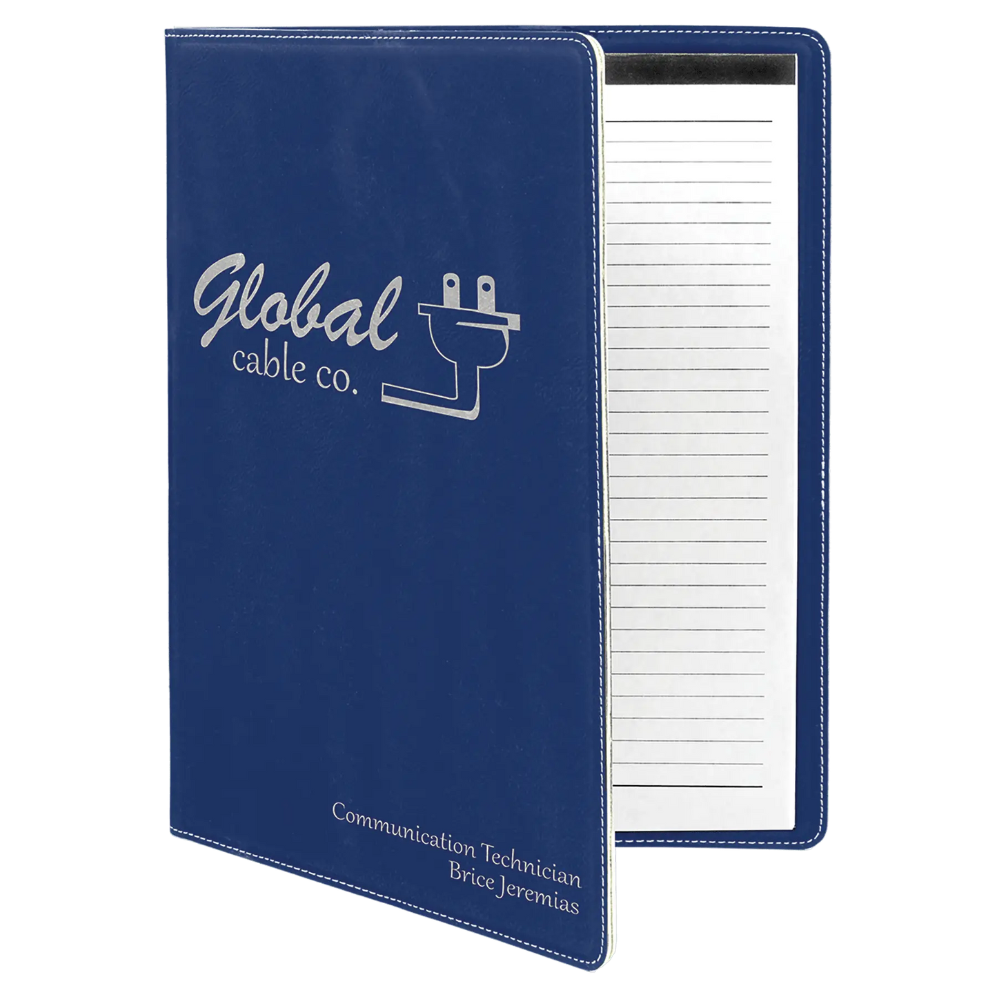 Leatherette Portfolio with Notepad - Custom JDS