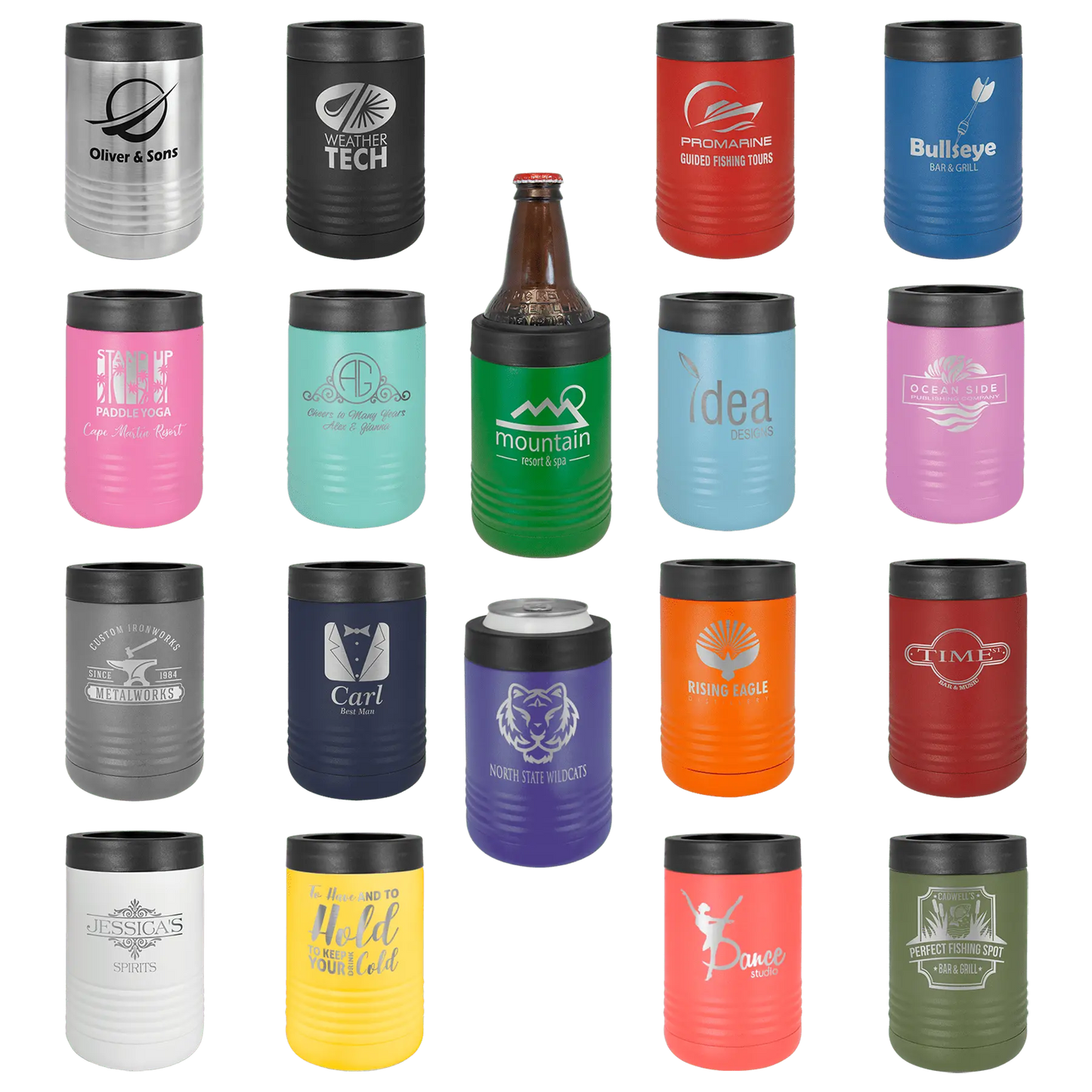 Beverage Holder/Can Cooler - Stainless Steel Vacuum Insulated - Custom JDS Industries