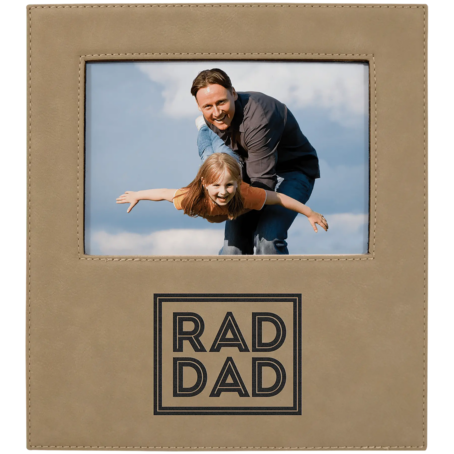 Photo Frame 5" x 7" Leatherette with Extended Engraving Area - Custom JDS