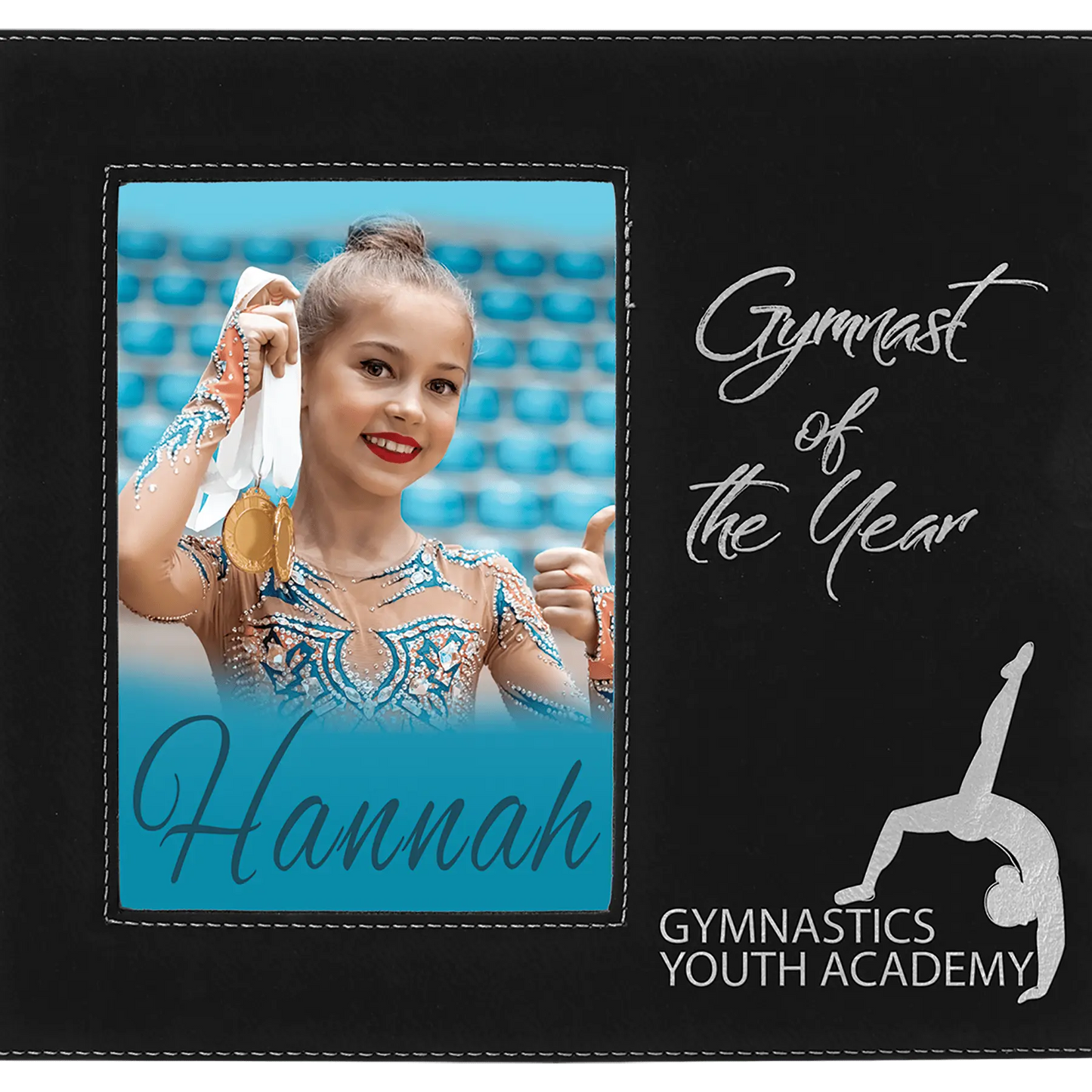 Photo Frame 5" x 7" Leatherette with Extended Engraving Area - Custom JDS