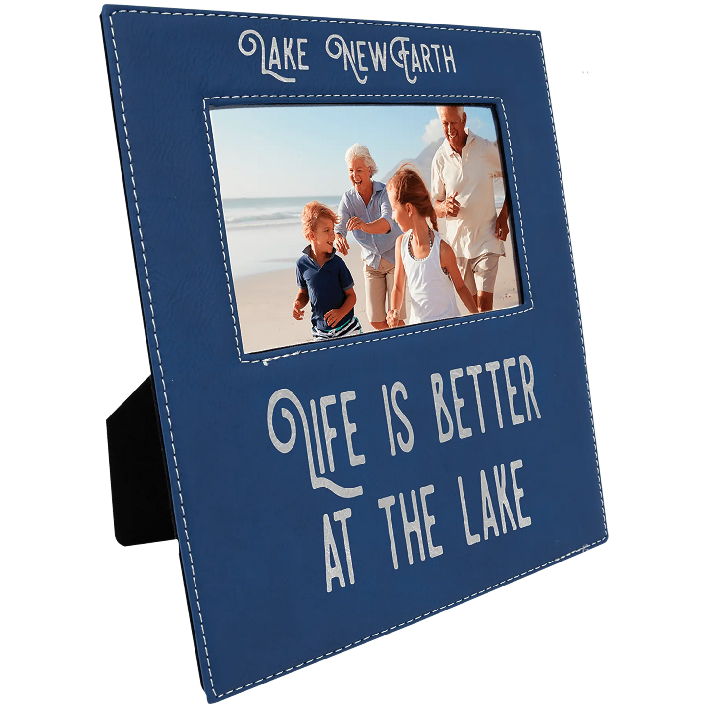 Photo Frame 4" x 6" Leatherette with Extended Engraving Area - Custom JDS