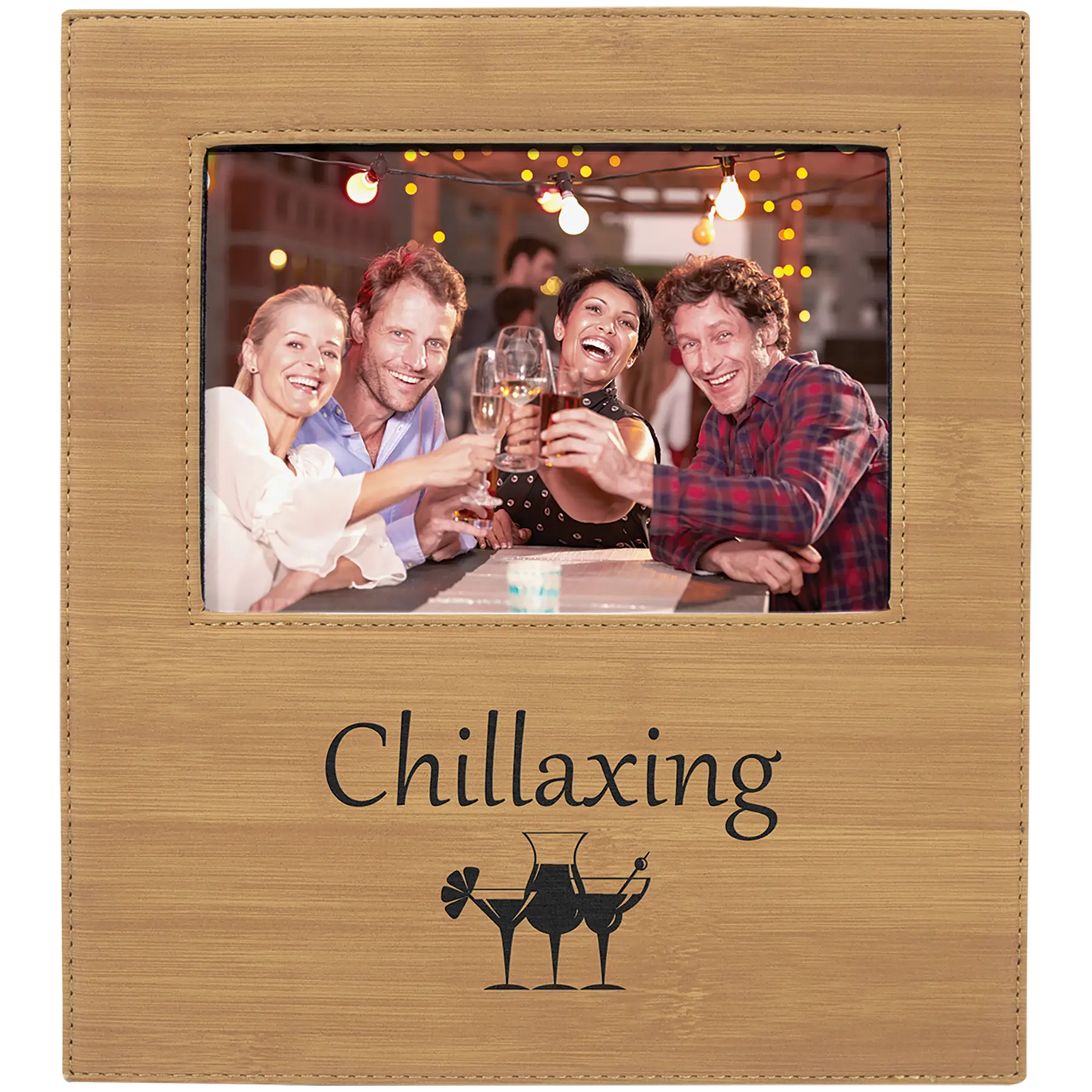 Photo Frame 5" x 7" Leatherette with Extended Engraving Area - Custom JDS