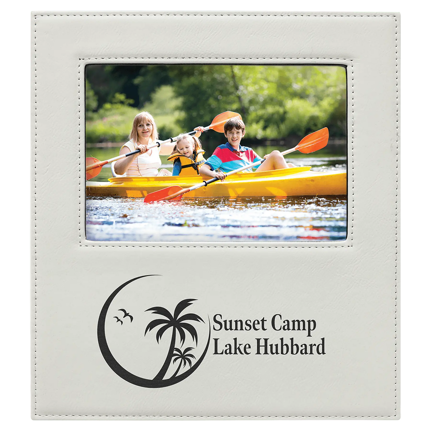 Photo Frame 5" x 7" Leatherette with Extended Engraving Area - Custom JDS