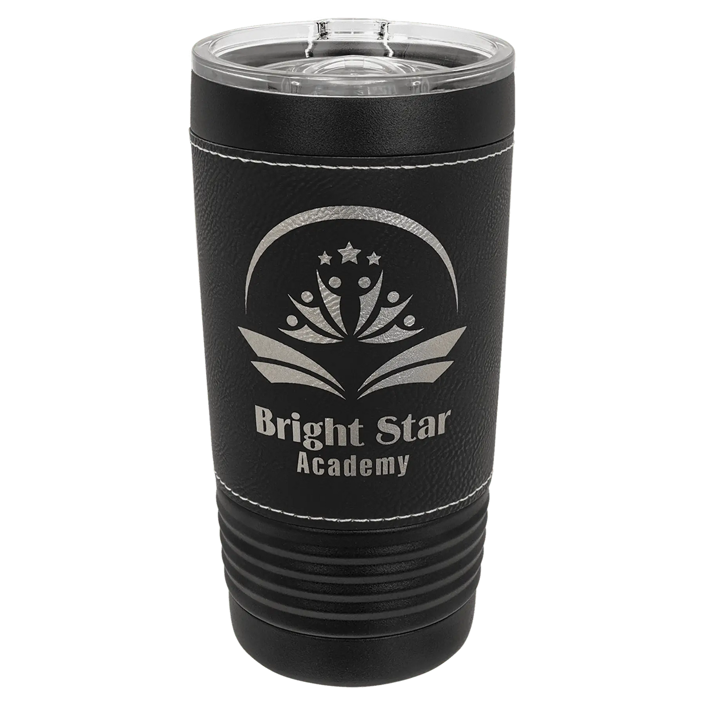 20 oz. - Leather Wrapped - Insulated Ringneck Tumbler with Slider Lid - Custom JDS