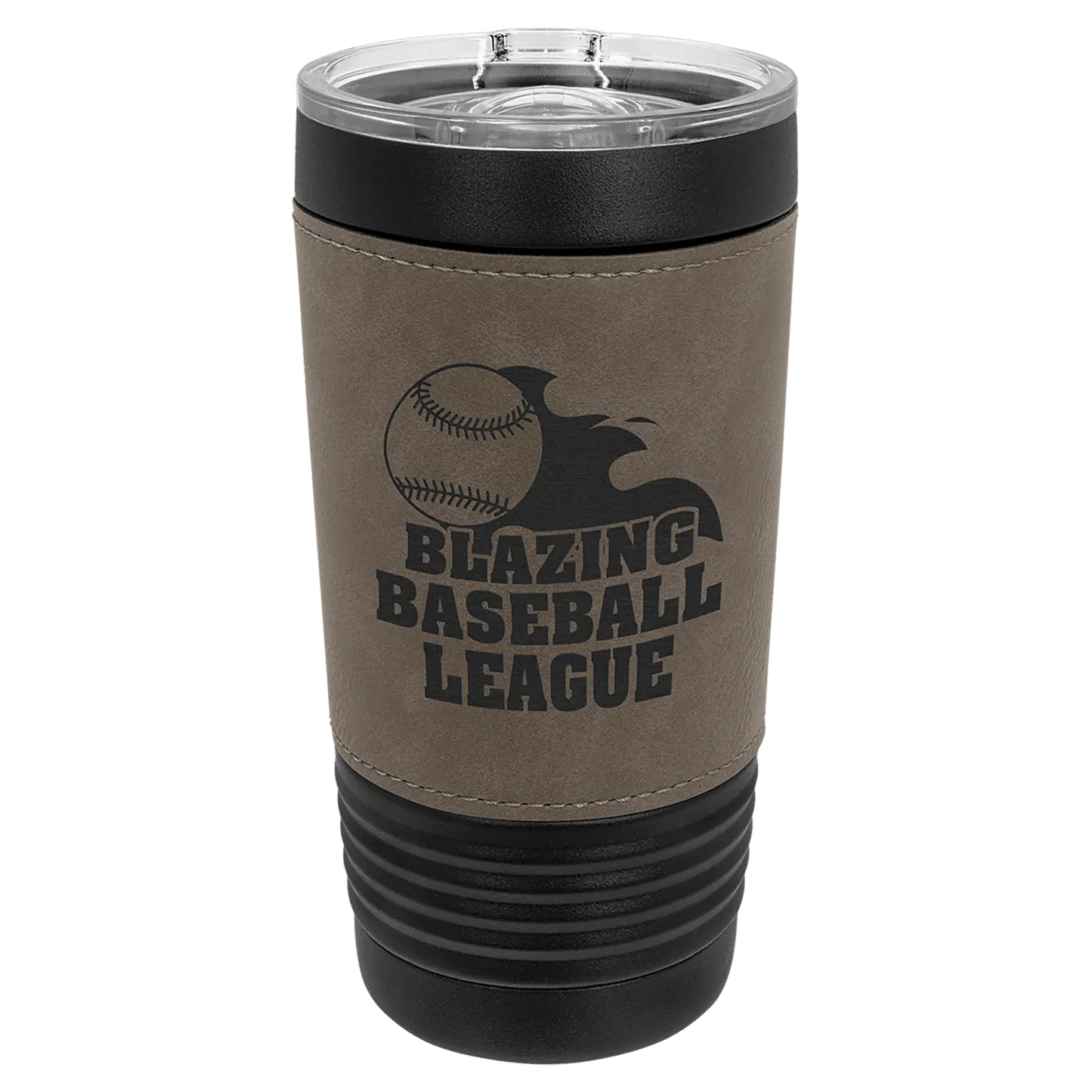 20 oz. - Leather Wrapped - Insulated Ringneck Tumbler with Slider Lid - Custom JDS