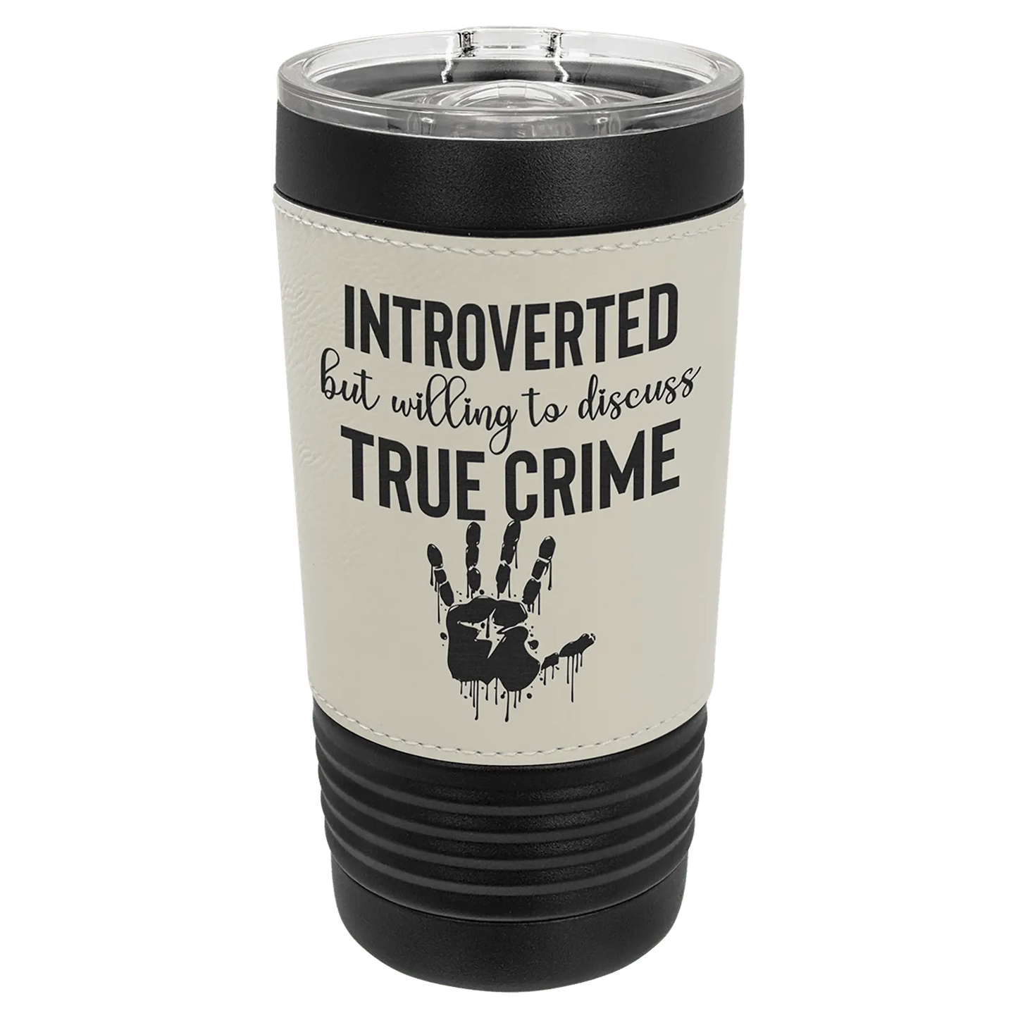 20 oz. - Leather Wrapped - Insulated Ringneck Tumbler with Slider Lid - Custom JDS