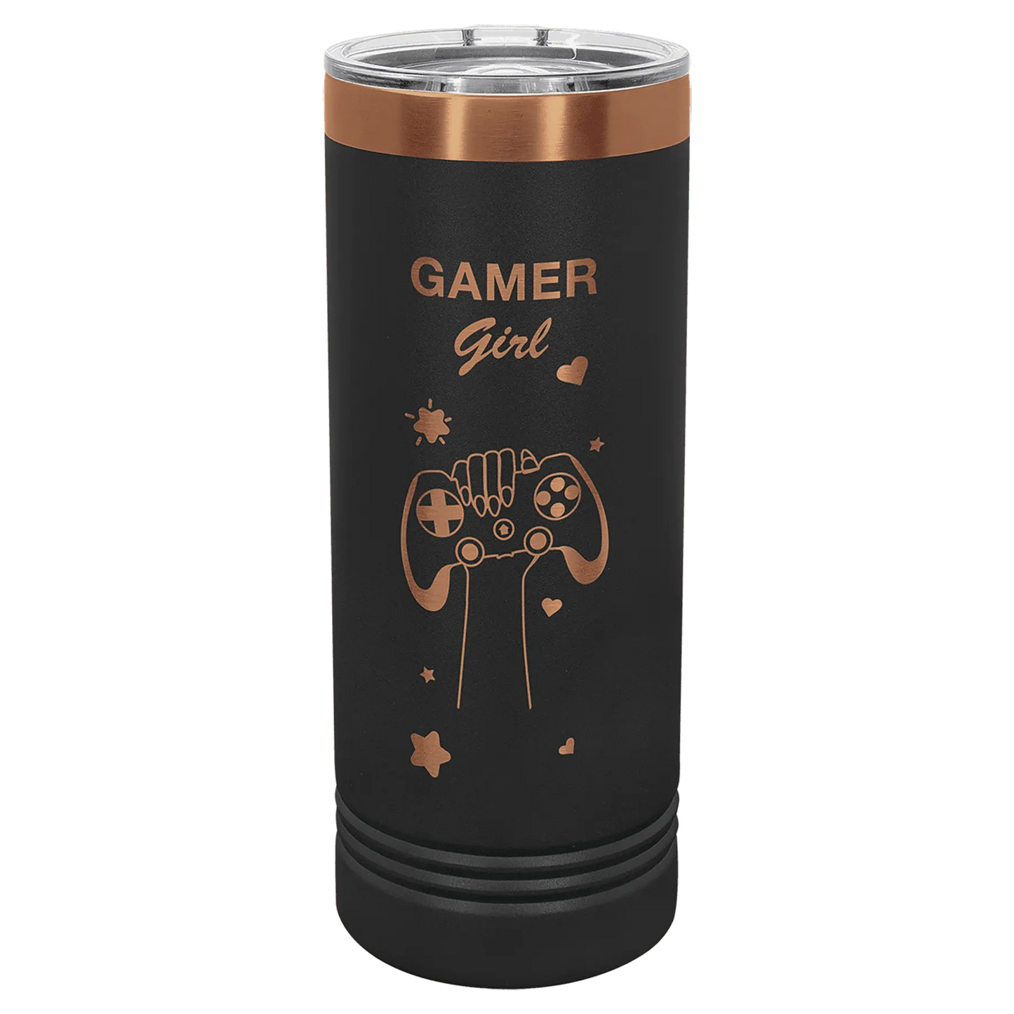22 oz. - Ion Plated - Skinny Tumbler with Slider Lid - Custom JDS