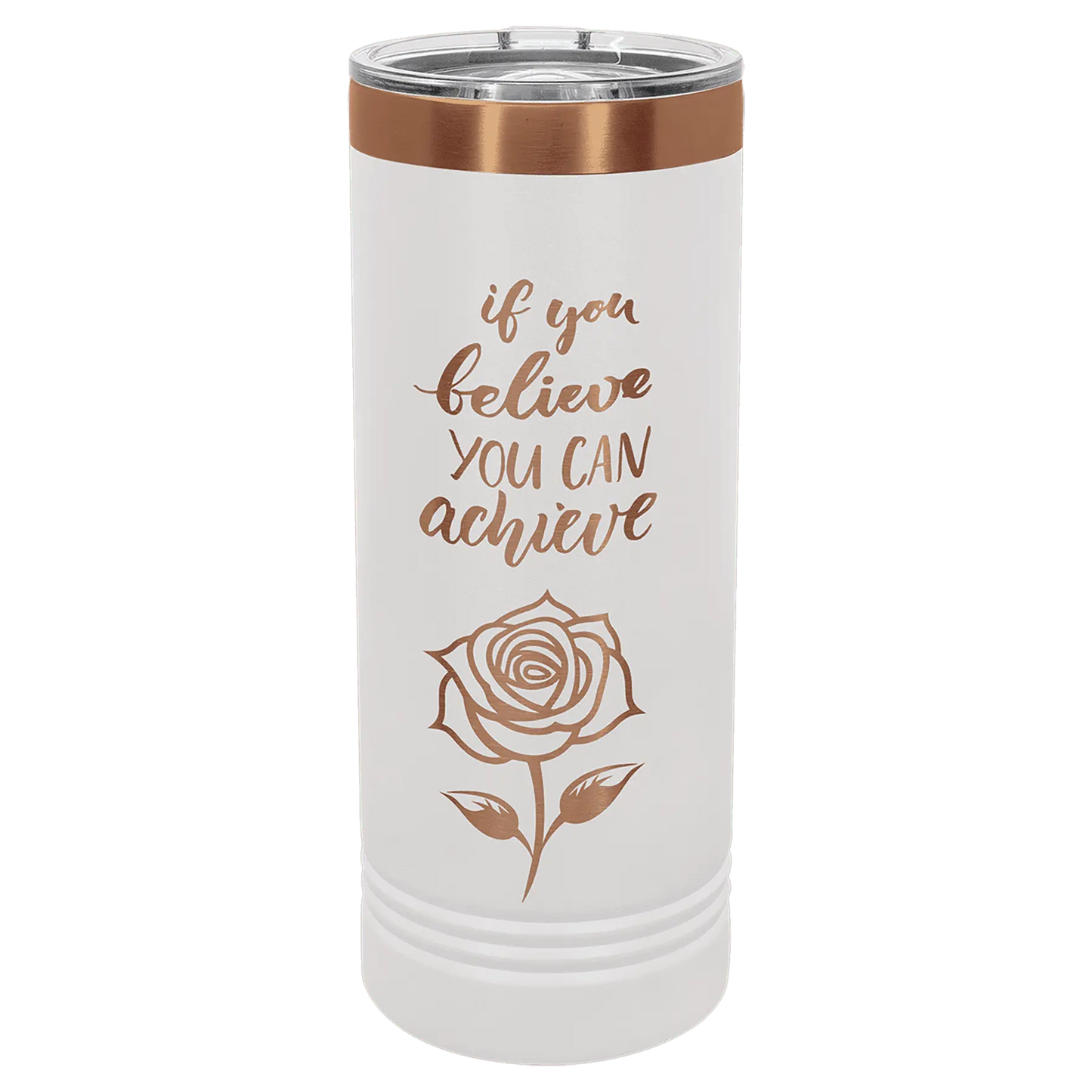 22 oz. - Ion Plated - Skinny Tumbler with Slider Lid - Custom JDS