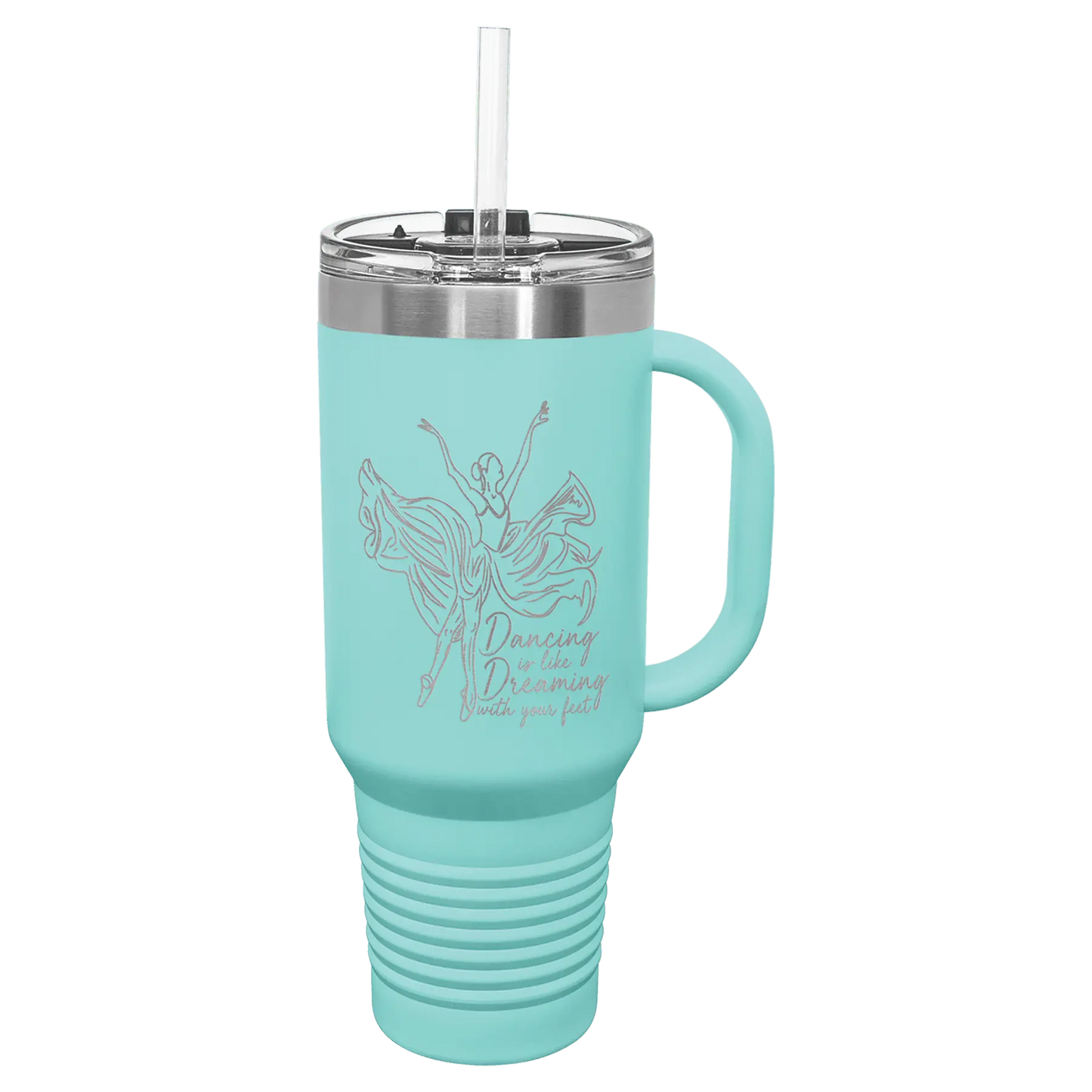 40 oz Travel Mug with Handle, Straw Included - Custom JDS