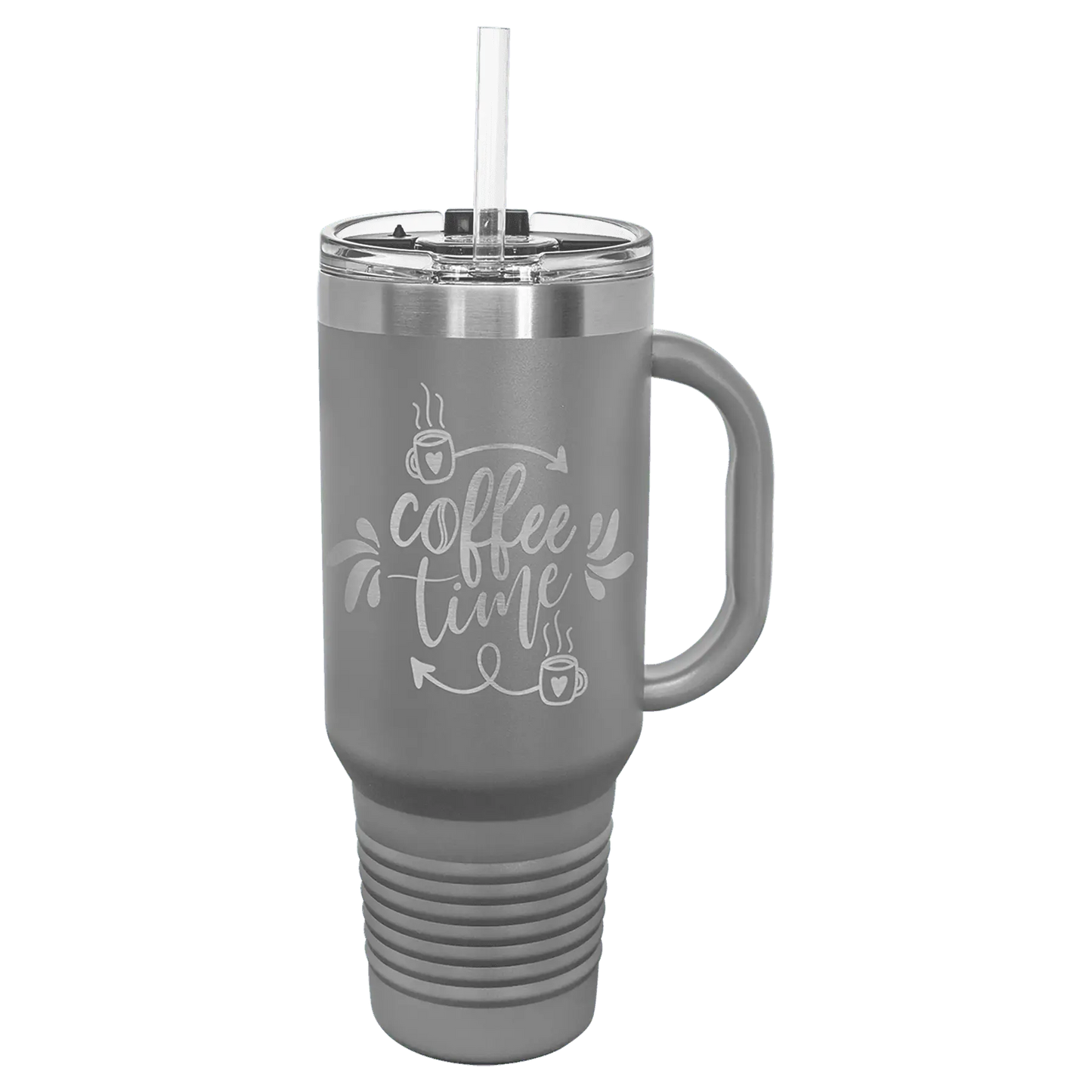 40 oz Travel Mug with Handle, Straw Included - Custom JDS